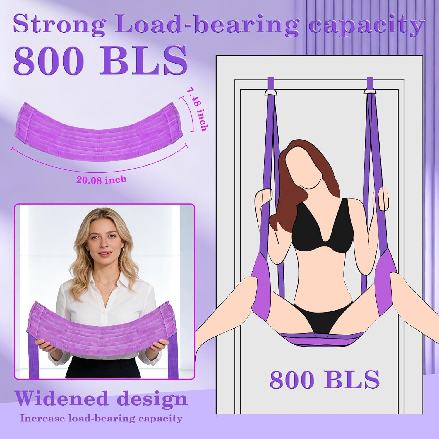 ComfortGrip Door Sex Swing with Cushions & Restraints - SinfulX - Personal Care > Sexual Wellness > Sex Swing