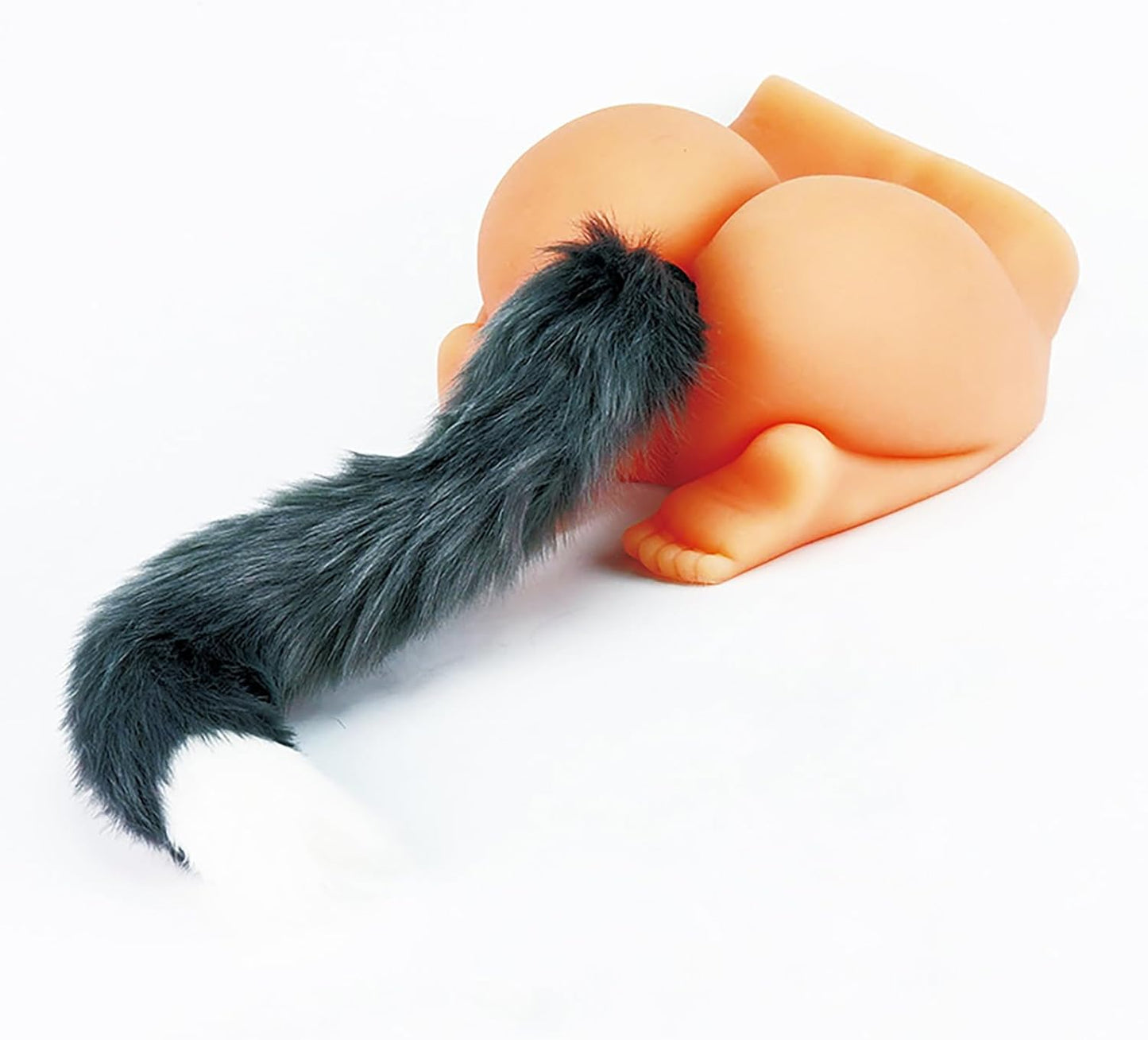 NightPulse Black Fox Tail Remote Vibrating Anal Plug - SinfulX - 