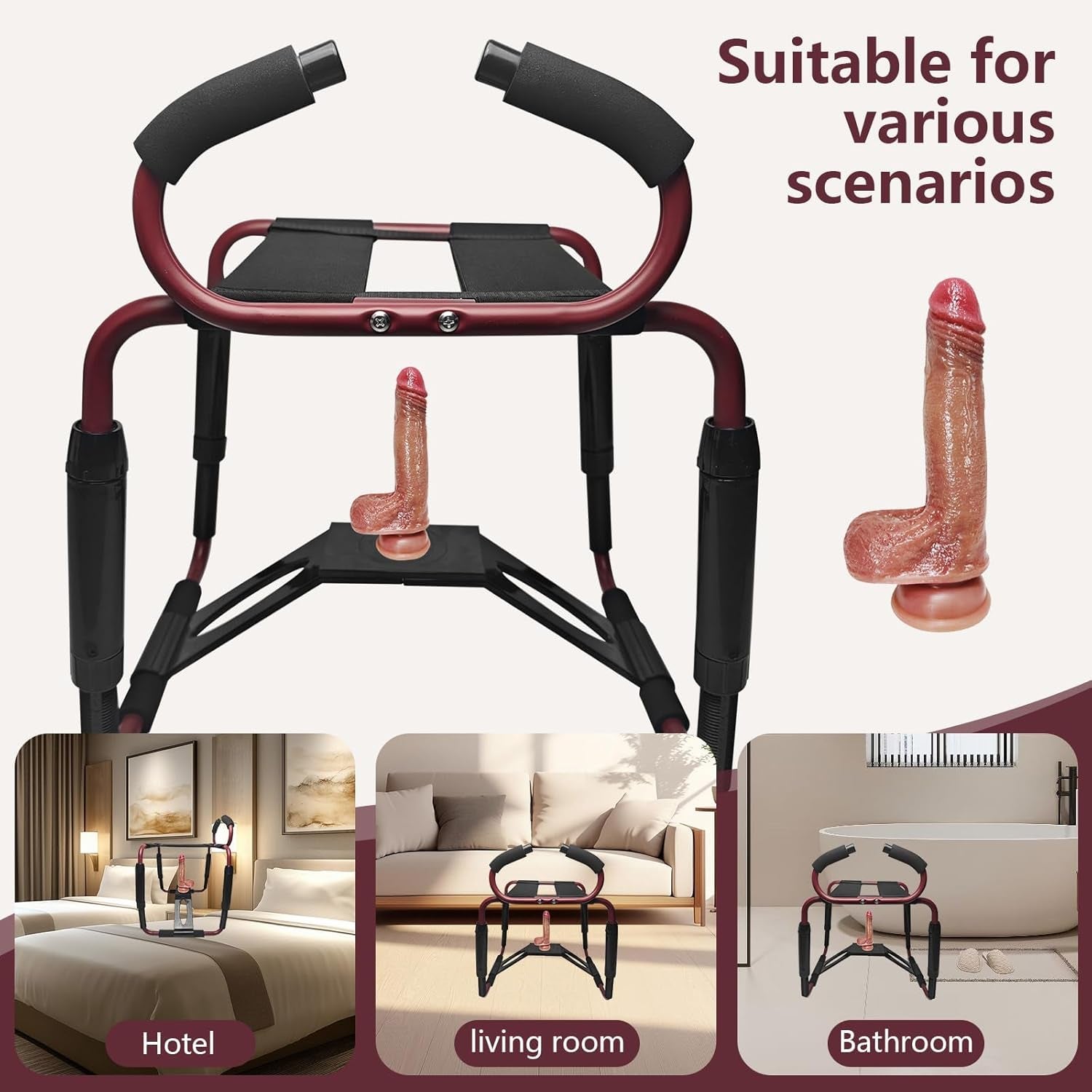 FlexBounce Adjustable Sex Position Chair with Dildo - SinfulX - 