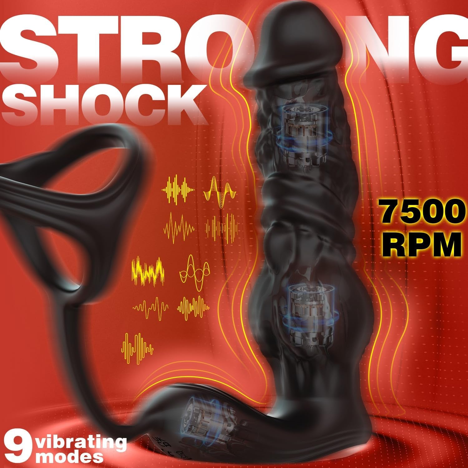 HyperThrust Thrusting Prostate Massager Cock Ring 9 Modes App Remote - SinfulX - Personal Care > Sexual Wellness > Prostate Massager Cock Ring