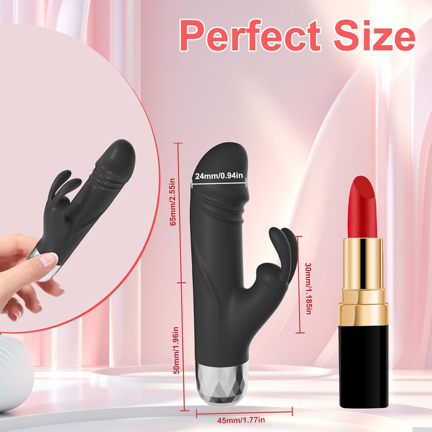 Bullet Vibrator for Women，Mini Rabbit Vibrator Clitoral G Spot Sex Stimulation with 10 Powerful Vibrating Modes, Rechargeable Mini Vibrator Female Sex Toys Vibrators for Couple Adult Toys & Games - SinfulX - 