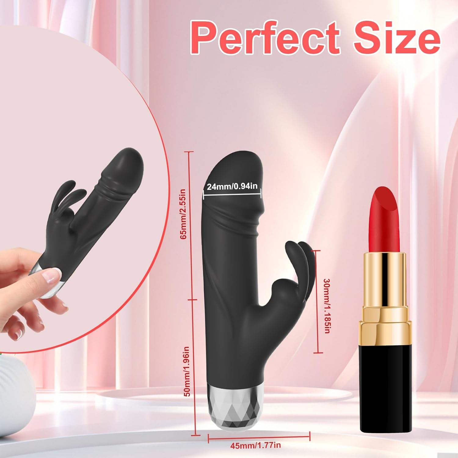 Bullet Vibrator for Women，Mini Rabbit Vibrator Clitoral G Spot Sex Stimulation with 10 Powerful Vibrating Modes, Rechargeable Mini Vibrator Female Sex Toys Vibrators for Couple Adult Toys & Games - SinfulX - 