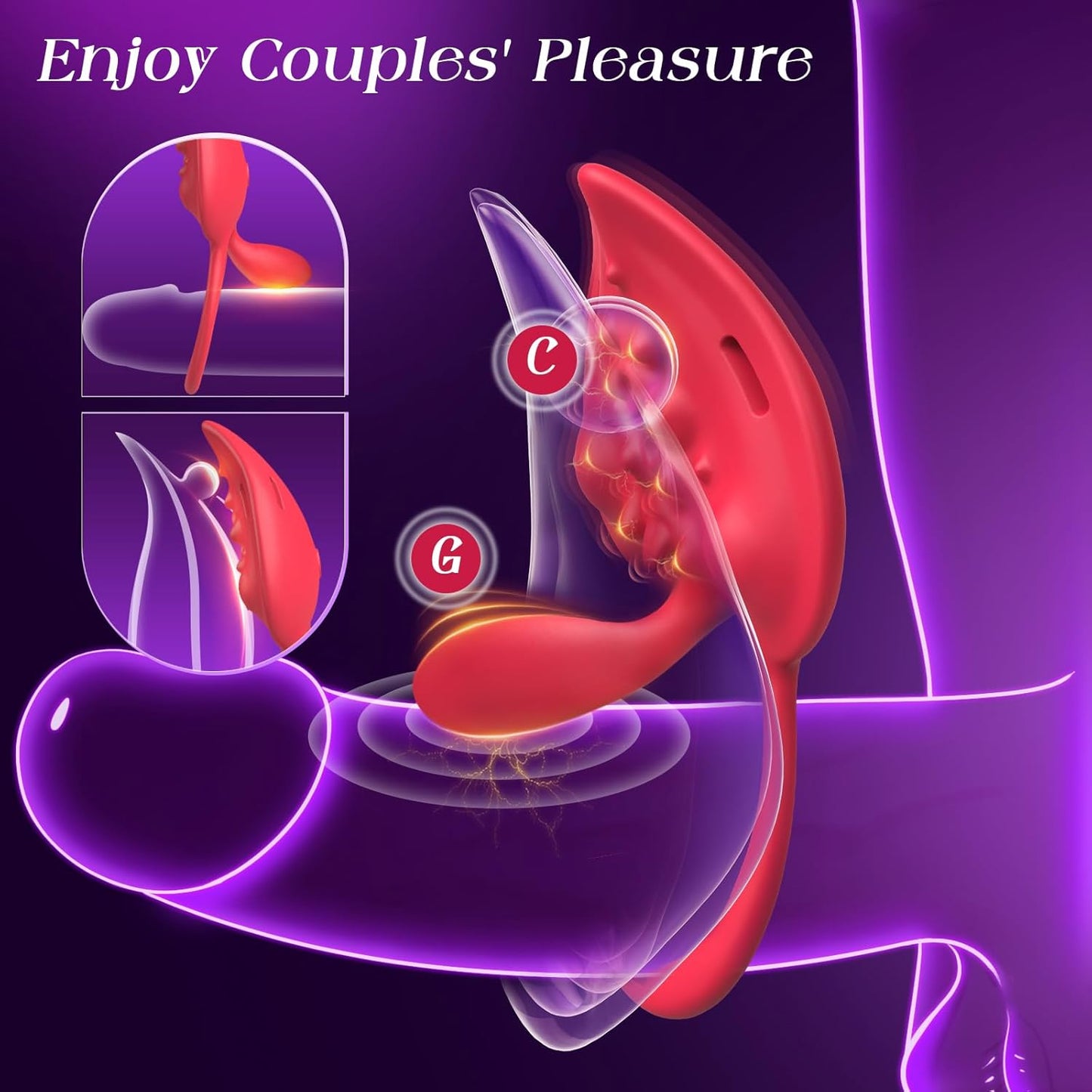 PulseCoreXI Cock Ring Clit Stimulator Remote 9 Modes Set - SinfulX - Personal Care > Sexual Wellness > Couples Cock Ring