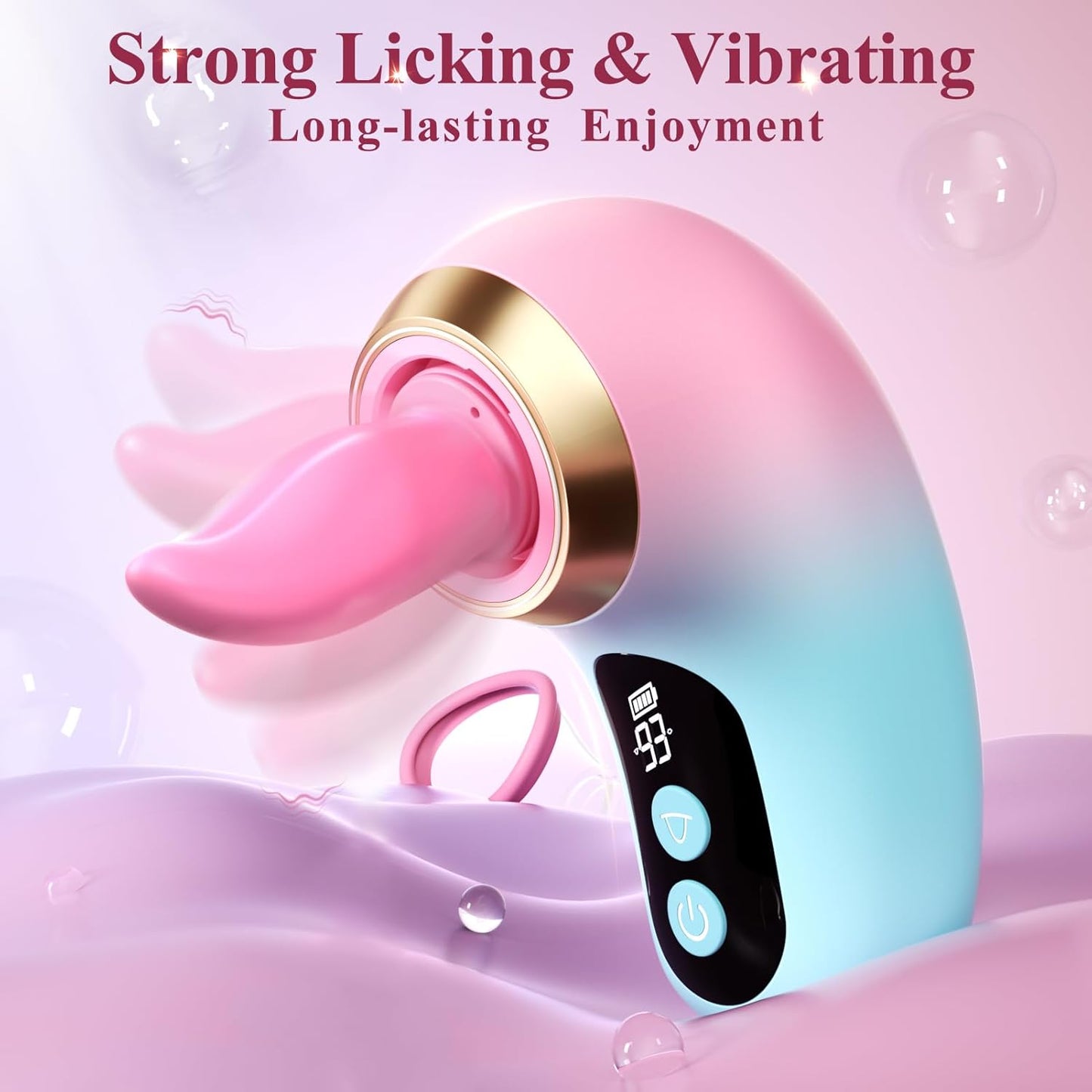 Adult Toys Rose Toy Vibrator - Sex Toys for Women 3 Sucking, 9 Tongue Licking & Vibrating Vibrators Dildo, LCD Display Removable Cup Woman Female Couples Sex Toy Sex Novelties - SinfulX - 