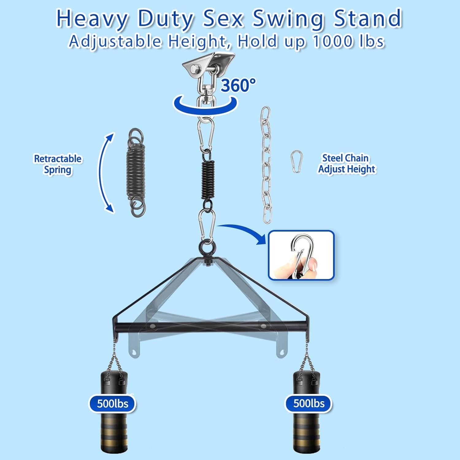 TitanOrbit 360° Ceiling Sex Swing 1000lb - SinfulX - 