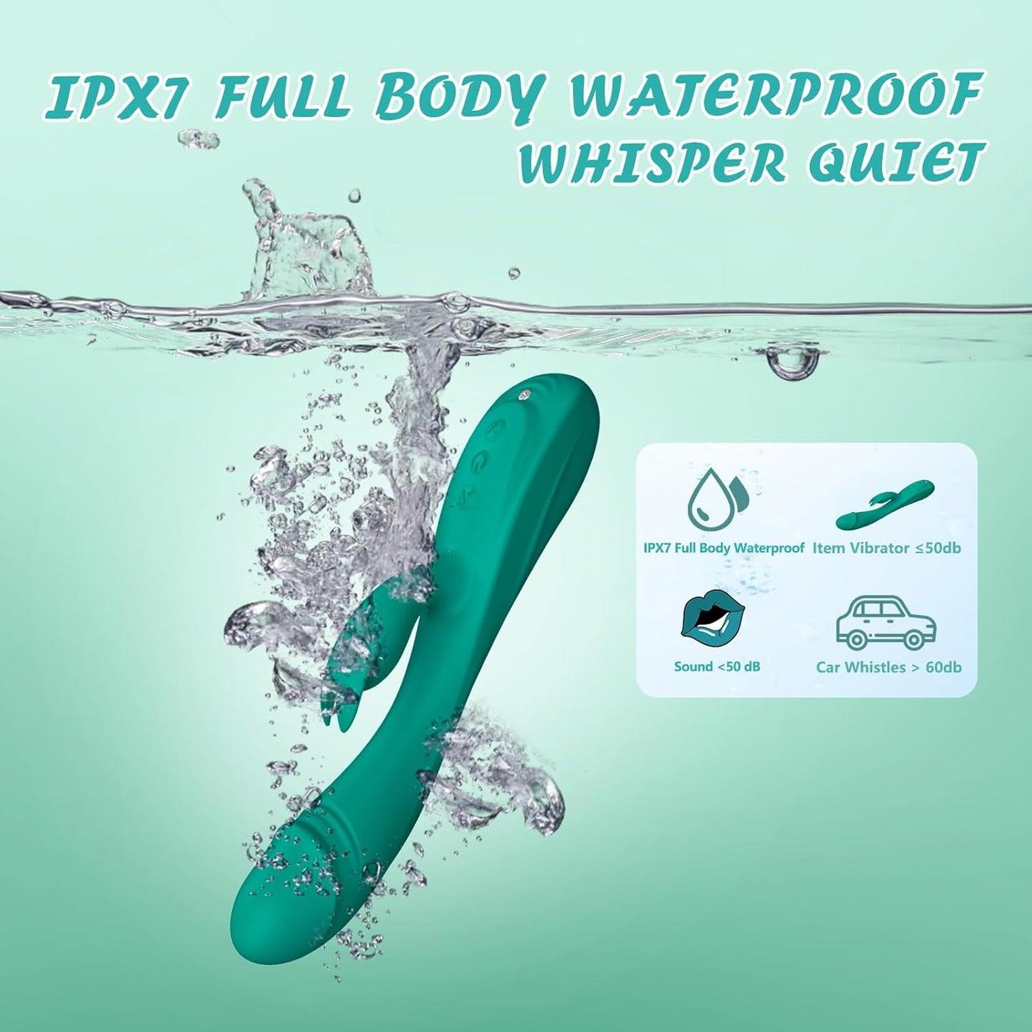 NoirWave Rabbit Vibrator 49 Modes Dual Motor Waterproof - SinfulX - 