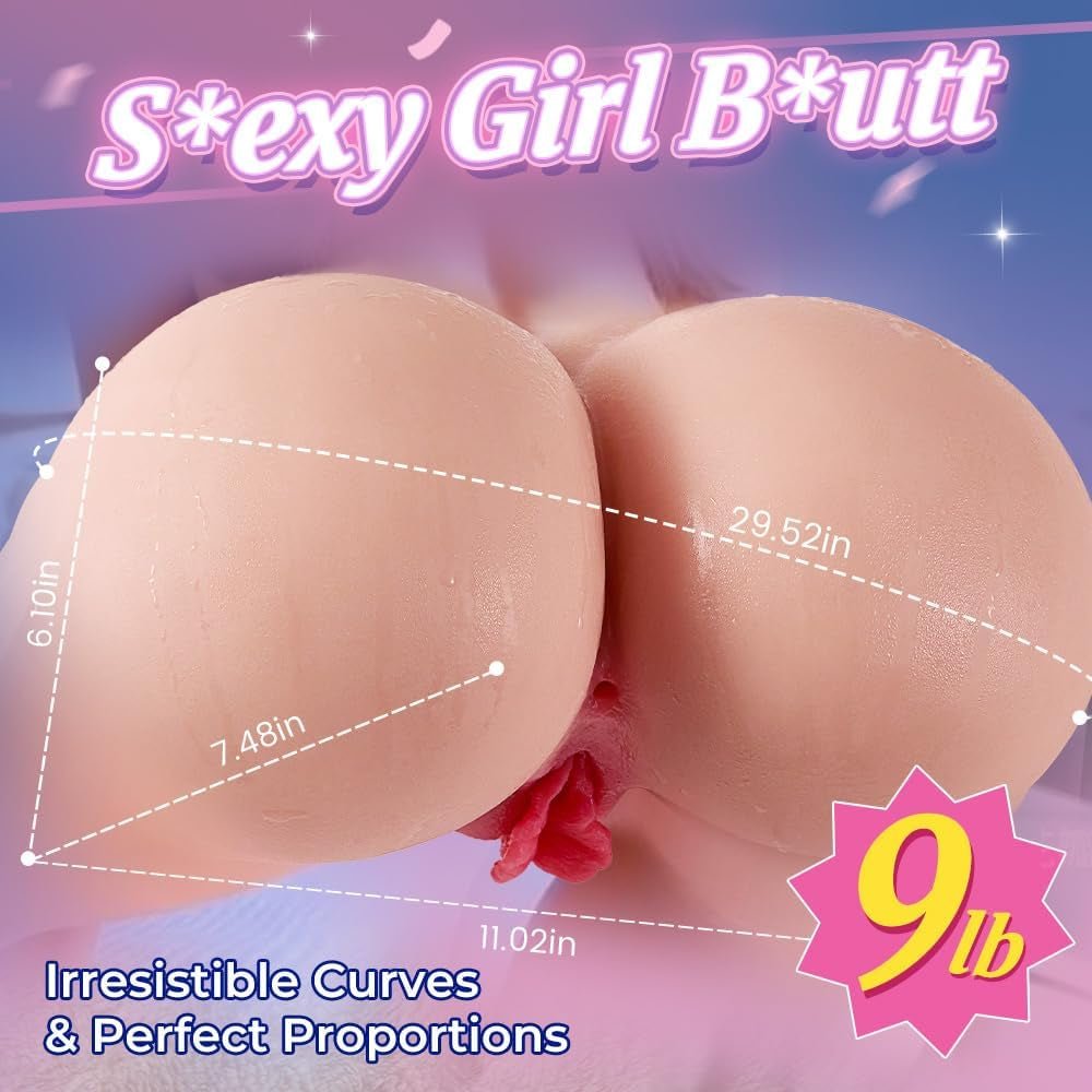 9 LB Cheerleader Adult Sex Doll Male Sex Toys for Men, Male Masturbator Realistic Female Adult Toy Torso Butt Stroker Ass with Tight Viginal and Anal Chanel - SinfulX - 