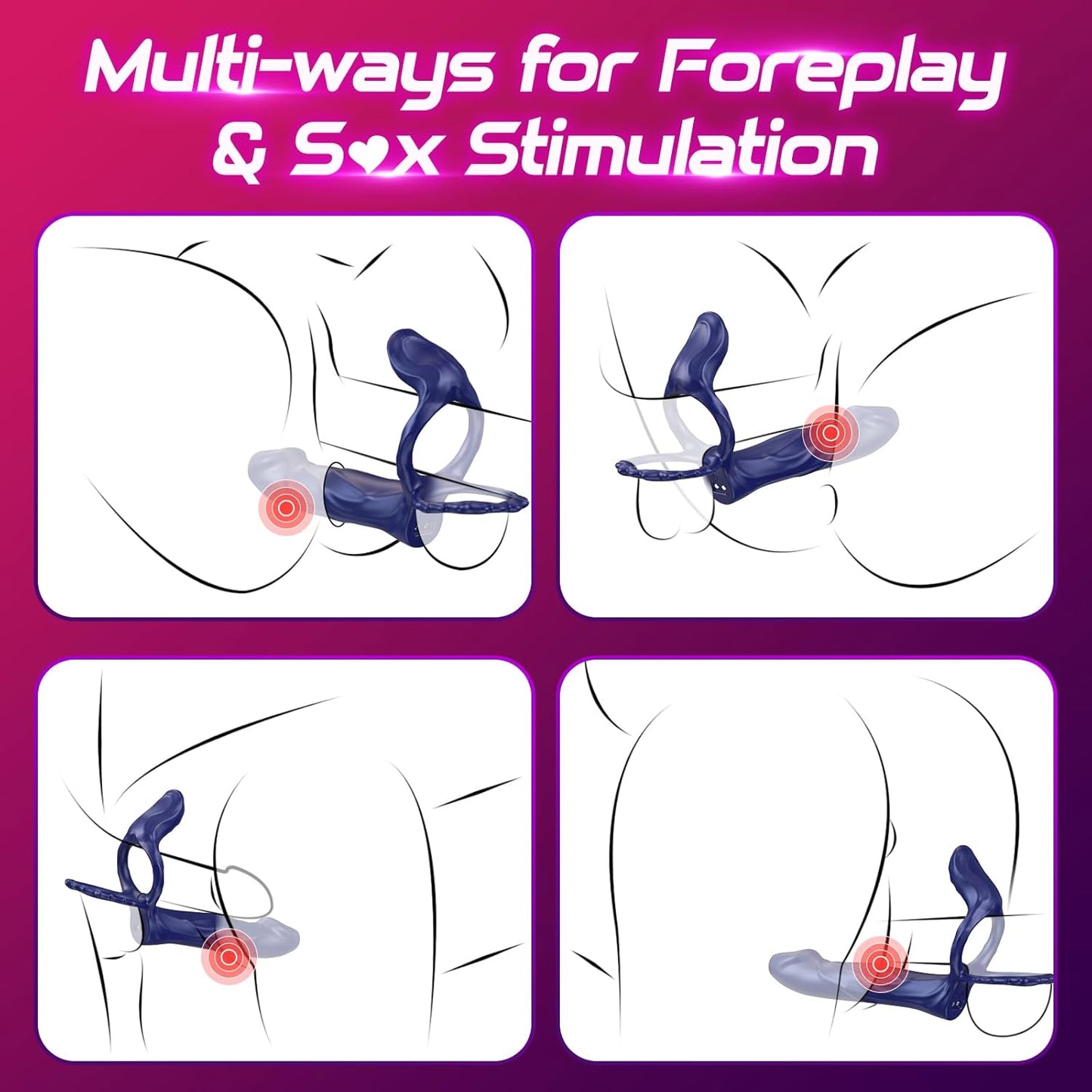 DualDrive Strap - On Cock Ring Clit Vibrator - SinfulX - Personal Care > Sexual Wellness > Couples Cock Ring