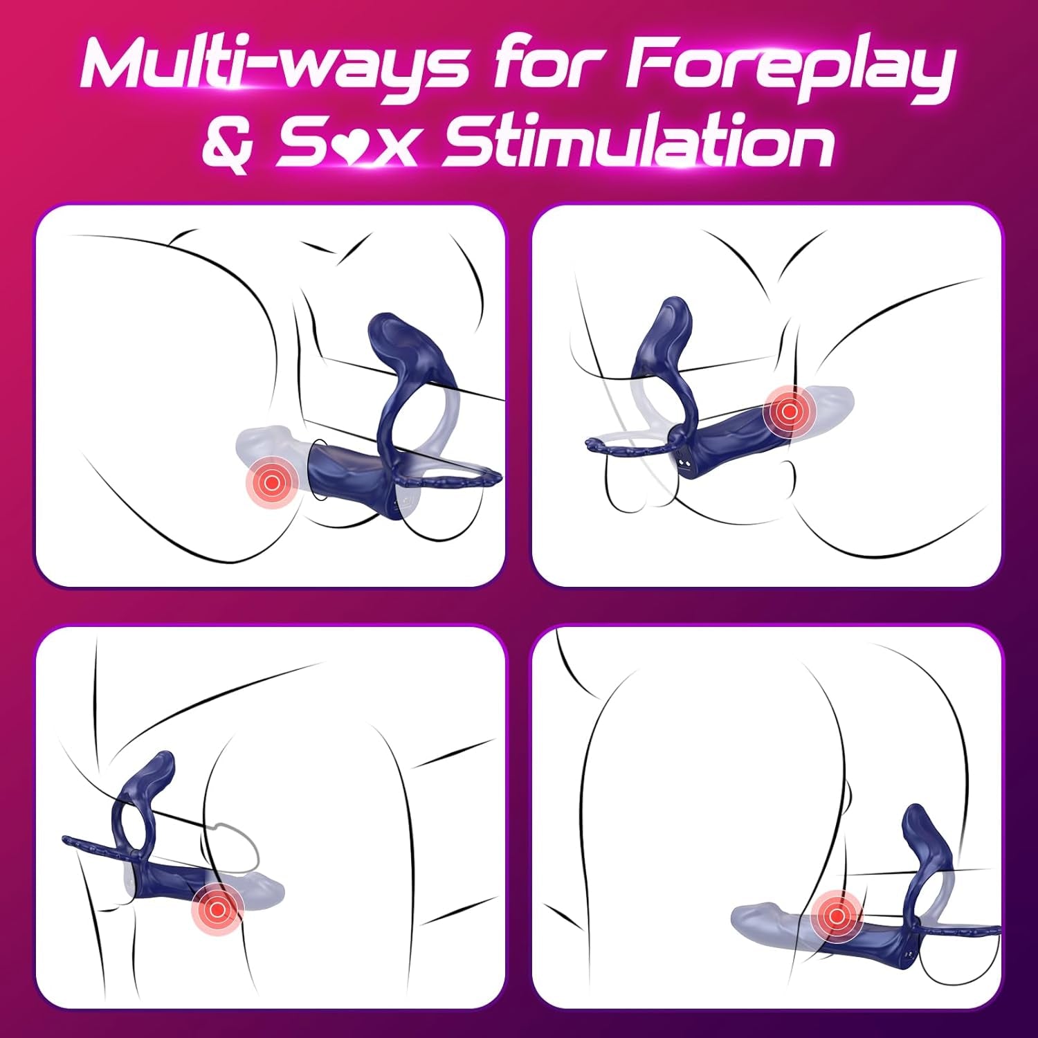 DualDrive Strap - On Cock Ring Clit Vibrator - SinfulX - Personal Care > Sexual Wellness > Couples Cock Ring