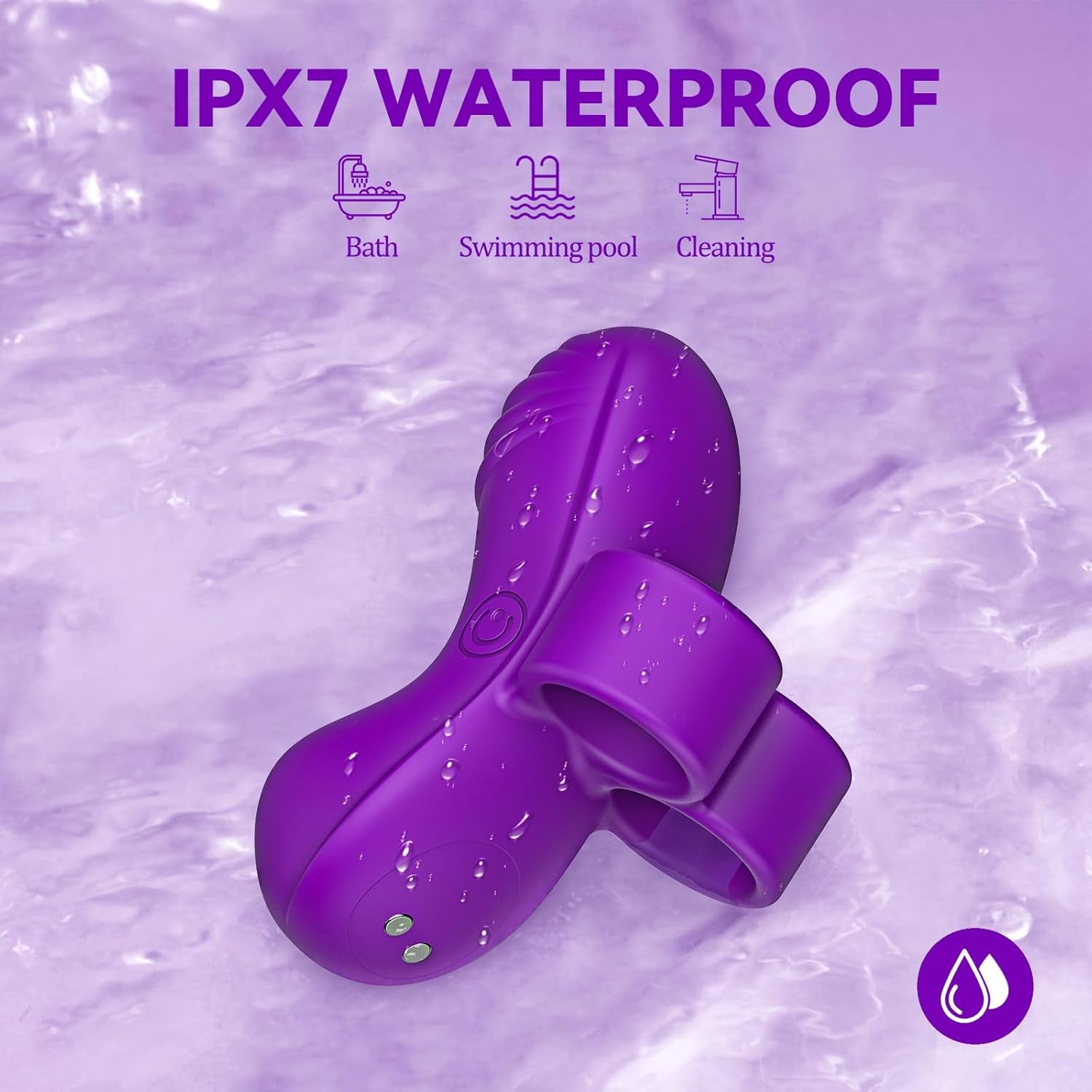VioraX Finger Vibrator 10 Modes Waterproof Mini Purple - SinfulX - Personal Care > Sexual Wellness > Finger Vibrator