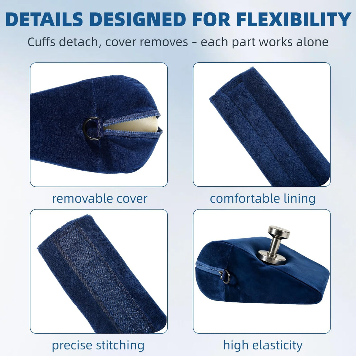 AzureRise Sex Position Pillow & BDSM Handcuffs | Blue - SinfulX -