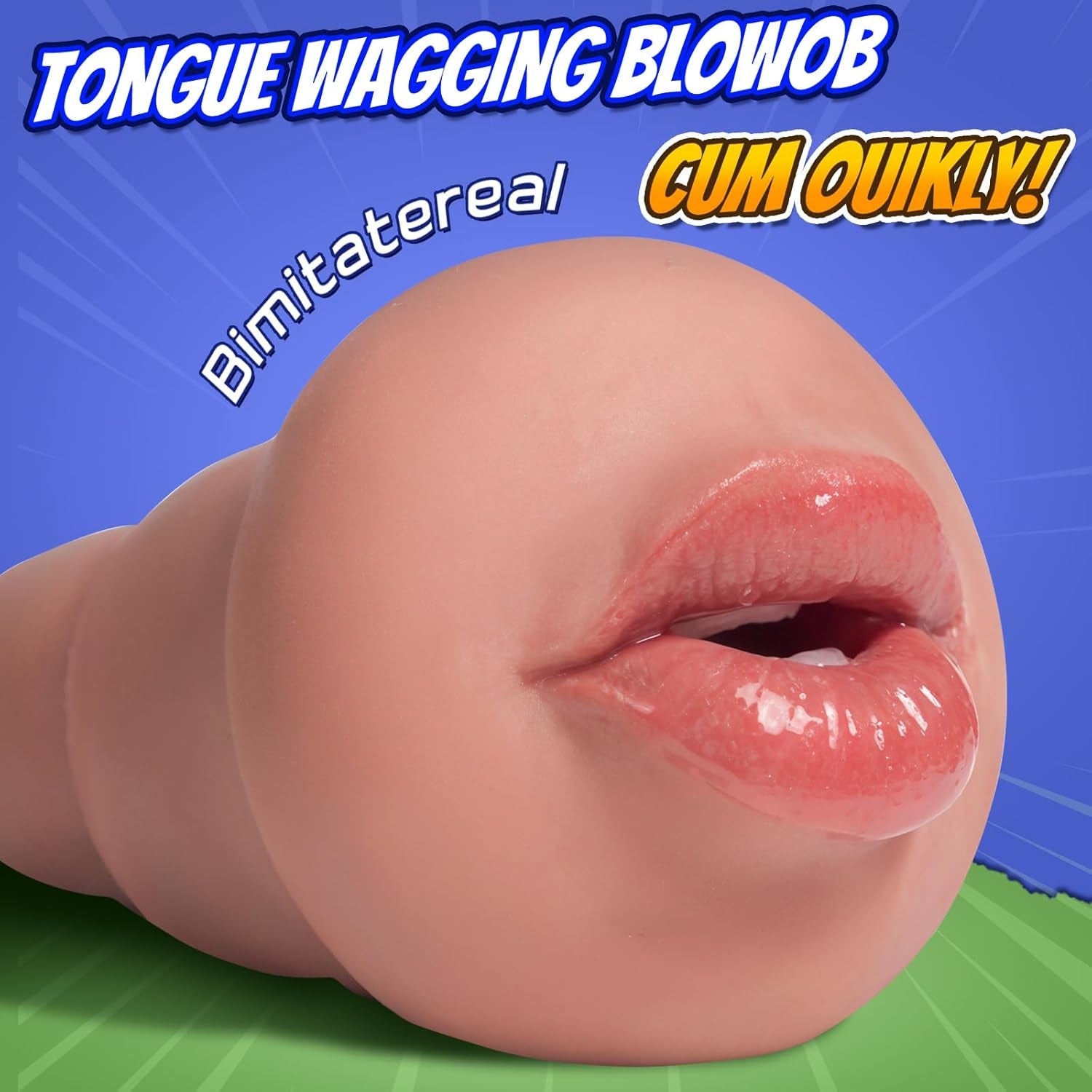 Pocket Pussy Sleeve Adapted to Any Penis Pump or Male Masturbator, Mouth Shaped, Adult Sex Toy,Washable and Portable,Tan - SinfulX - 
