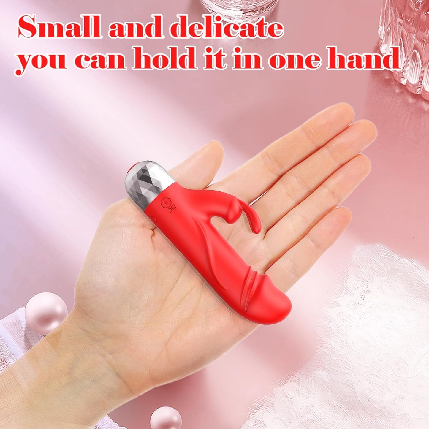 Dildo Bullet Vibrator Sex Toys - Mini Rabbit Vibrators with 12 Vibration Modes, Small Dildos Clitoral G Spot Vibrator for Women Pleasure, Powerful Female Rechargeable Adult Toy for Couple Games