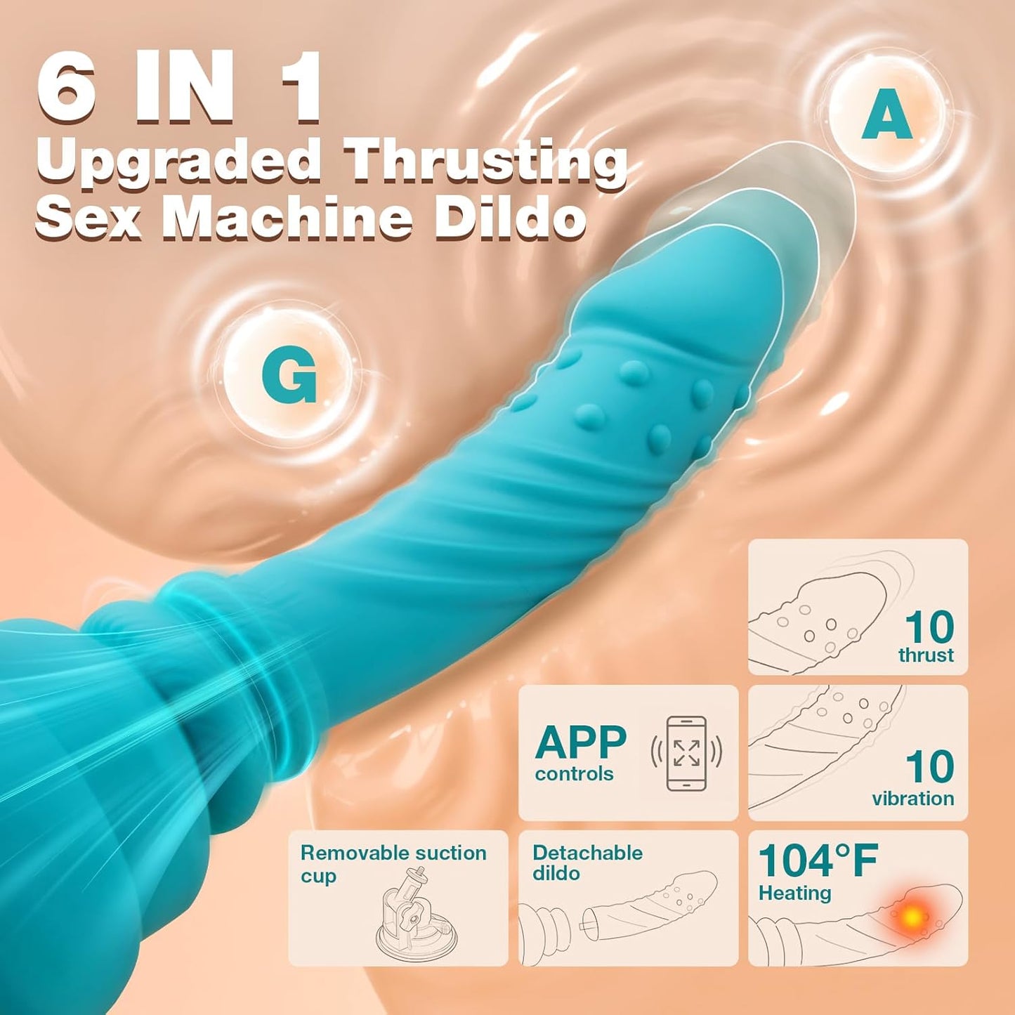 PulseRide Portable Thrusting Dildo with App Control - SinfulX - 