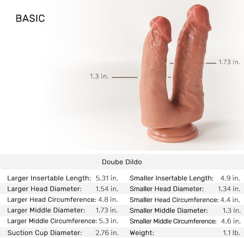 Ultra - Realistic Double - Ended Dildo: Non - Porous Silicone, Double Headed Dildo with Strong Suction Cup - Ideal Adult Penis Toy for Women, Gay, and Couples - Consoladores. No.85 - SinfulX - 
