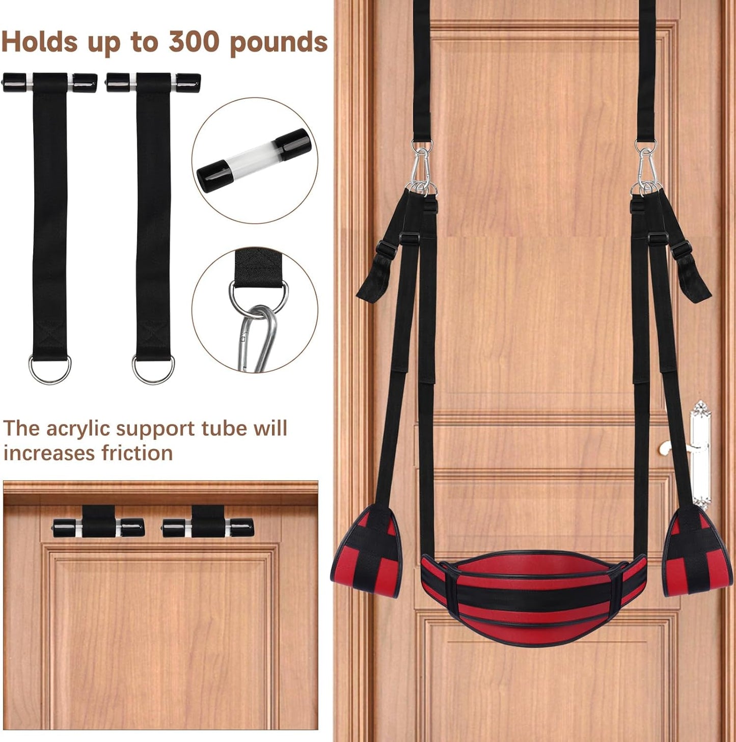 Velaryn Door Sex Swing with Seat & Restraints - SinfulX - Personal Care > Sexual Wellness > Sex Swing