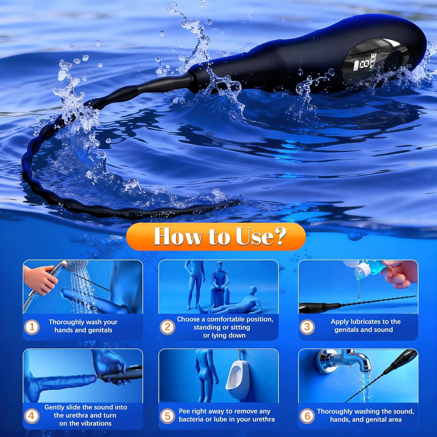 VantaPulse Vibrating Urethral Sound 9 Modes LED - SinfulX - Personal Care > Sexual Wellness > Penis Plug