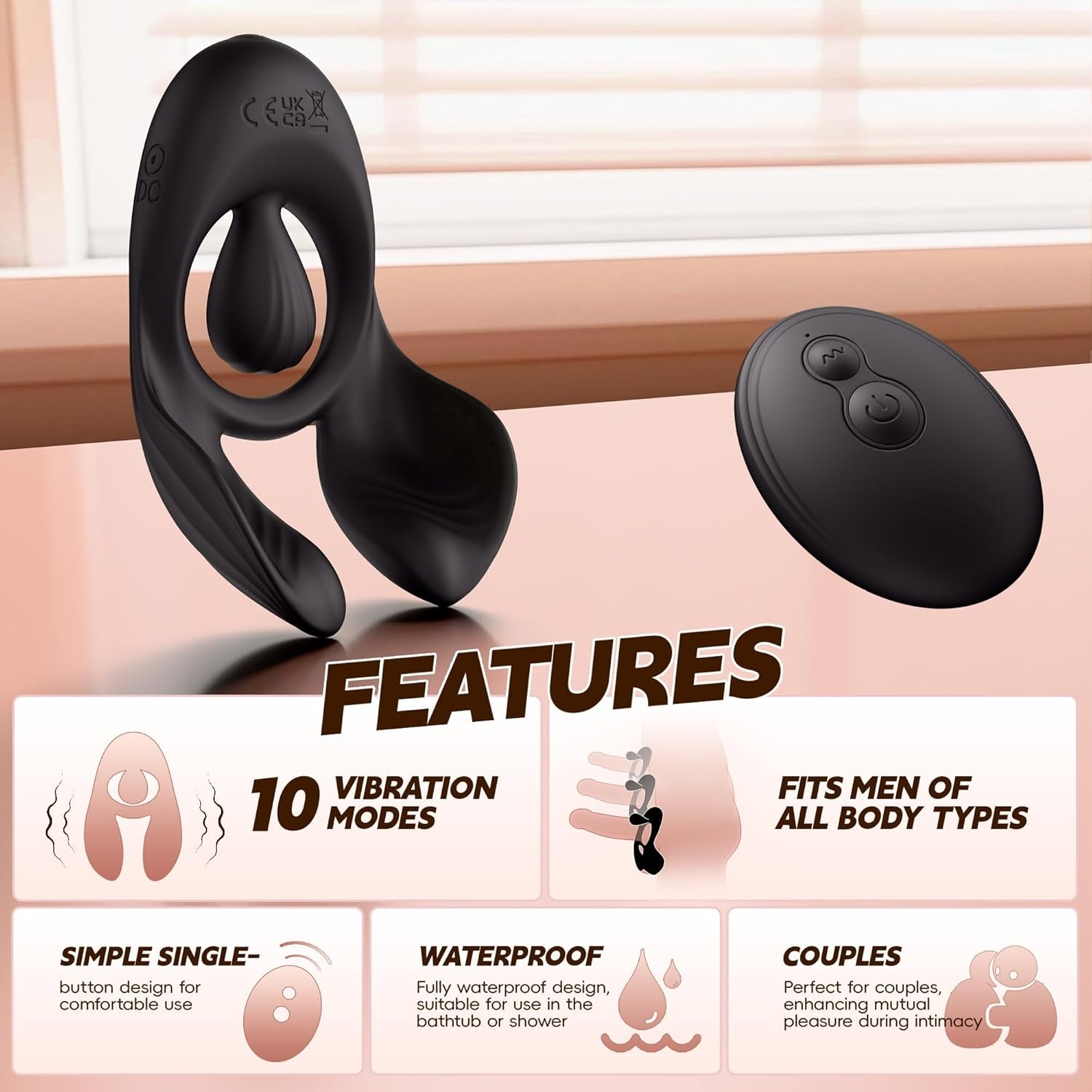 TriZone 3 Motor Cock Ring Clit Testicle Stimulator Remote - SinfulX - Personal Care > Sexual Wellness > Couples Cock Ring