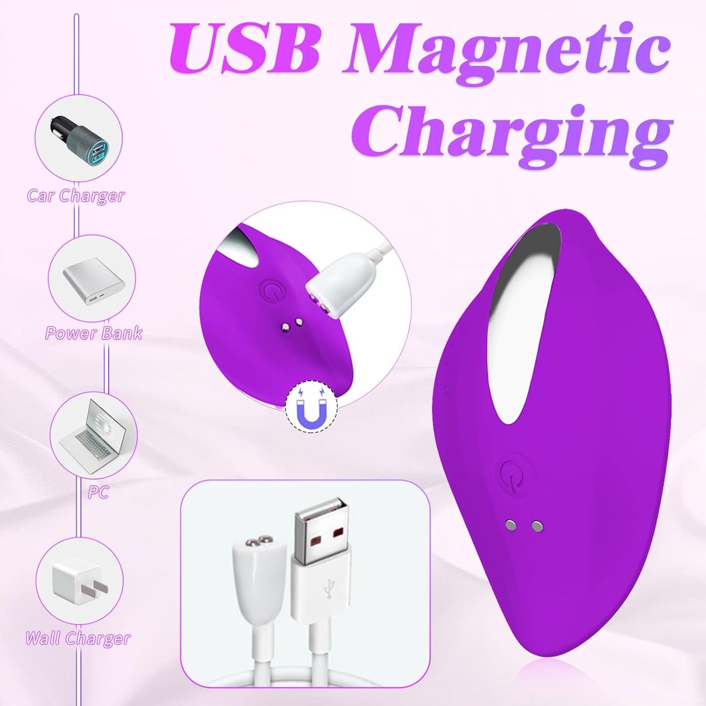 WhisperRose Wearable Panty Vibrator Remote 12 Modes - SinfulX - Personal Care > Sexual Wellness > Panty Vibrator
