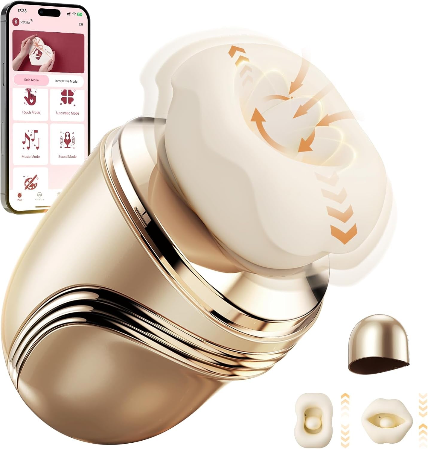 Vibrator Adult Sex Toys for Women - Upgraded Mouth Sucking Vibrator Rose Sex Toy, 10 Tongue Licking, 3 Sucking, 10 Vibrating Adult Toys with APP, Anal Nipple Clit Couple Vibrators Female Sex Machine - SinfulX - 