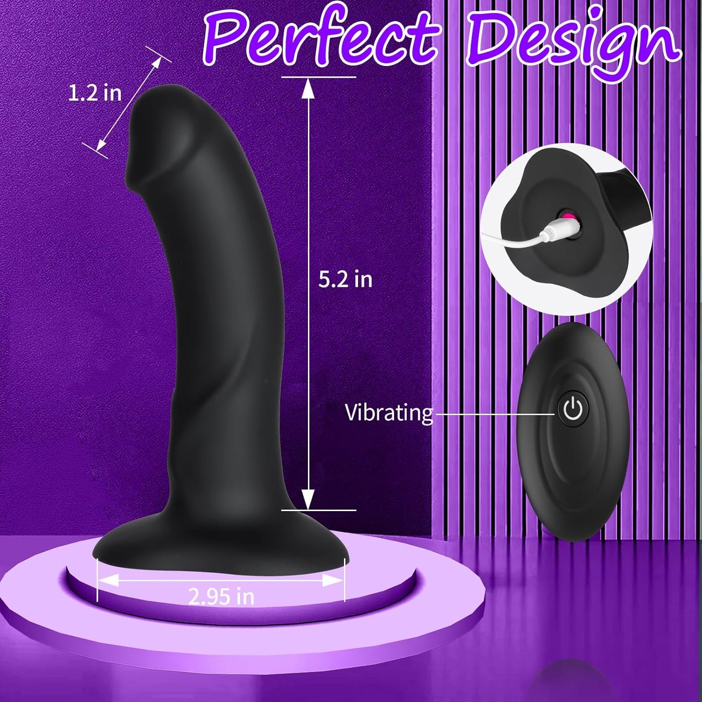Remote Control Vibrating Strap-On Dildo – Wearable Silicone Harness Dildo with 10 Vibration Modes, Suction Cup & G-Spot Clitoral Stimulation, Adult Sex Toy for Women & Men
