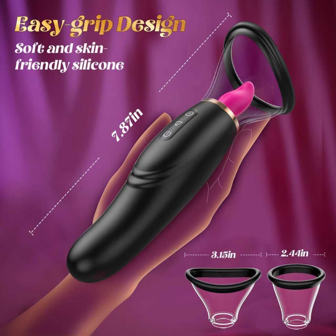 Sucking Vibrator Sex Toys for Women - Tongue Vibrators Women Sex Toy for Clitoral Nipple with 7 Licking & Scuking Clitoral & 10 Vibration Mode, Removable Cup G Spot Adult Sex for Woman Couples - SinfulX - 