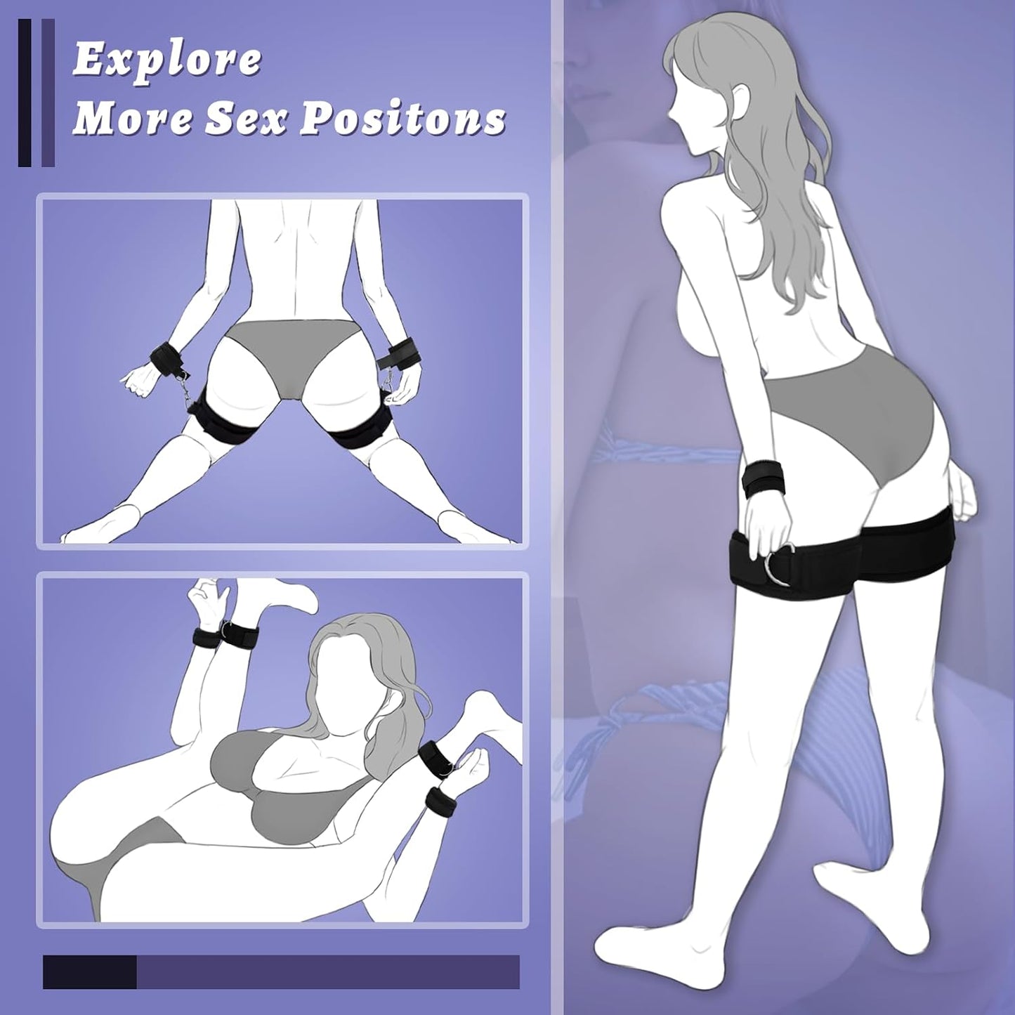 ArcBond Inflatable BDSM Arc Sex Pillow with Cuffs Set - SinfulX - Personal Care > Sexual Wellness > Sex Pillow