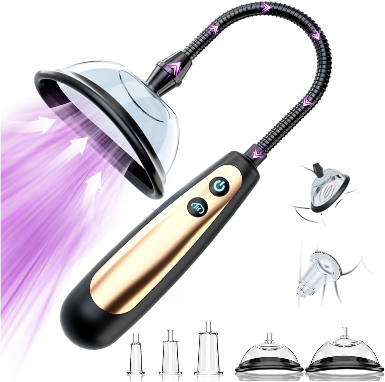 VirexaPro Electric Pussy Pump 5 Cups 2 Modes - SinfulX - Personal Care > Sexual Wellness > Pussy Pump