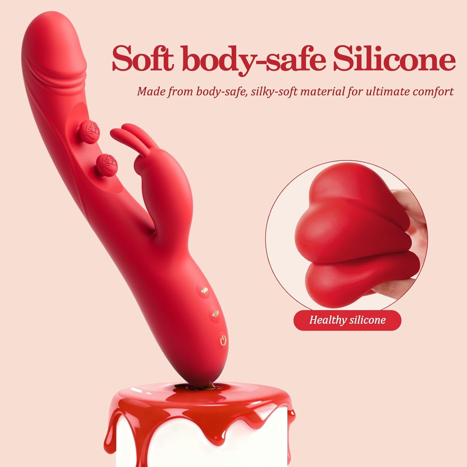 Vibrator Dildo Adult Sex Toys - G Spot Vibrator with 7 Flapping Modes, Women Sex Toys with 16 Vibrating Modes, Female Sex Toy for Clitoral Nipple Sex Stimulation, Rabbit Vibrator for Couples - SinfulX - 