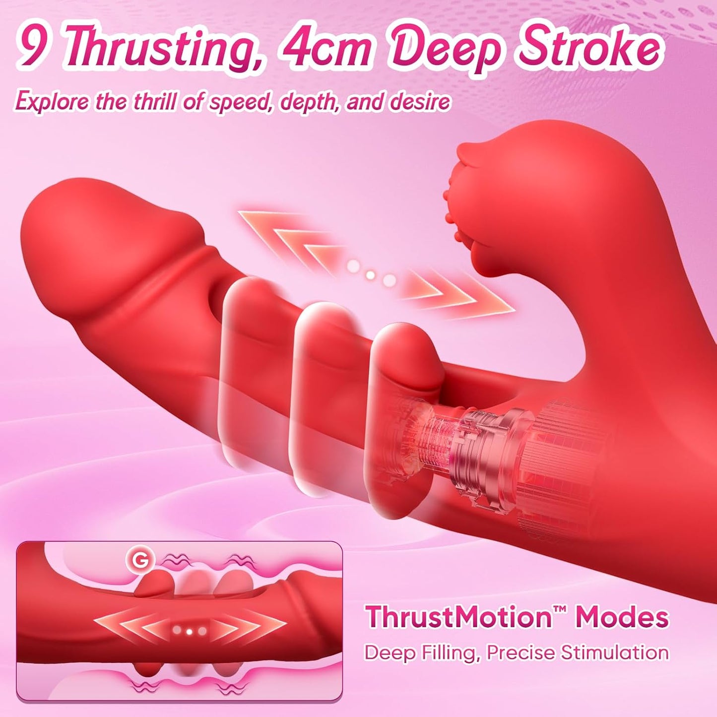 AvenraCore Thrusting Licking Brush G - Spot Vibrator 3 - in - 1 10 Modes - SinfulX - Personal Care > Sexual Wellness > Tongue Vibrator