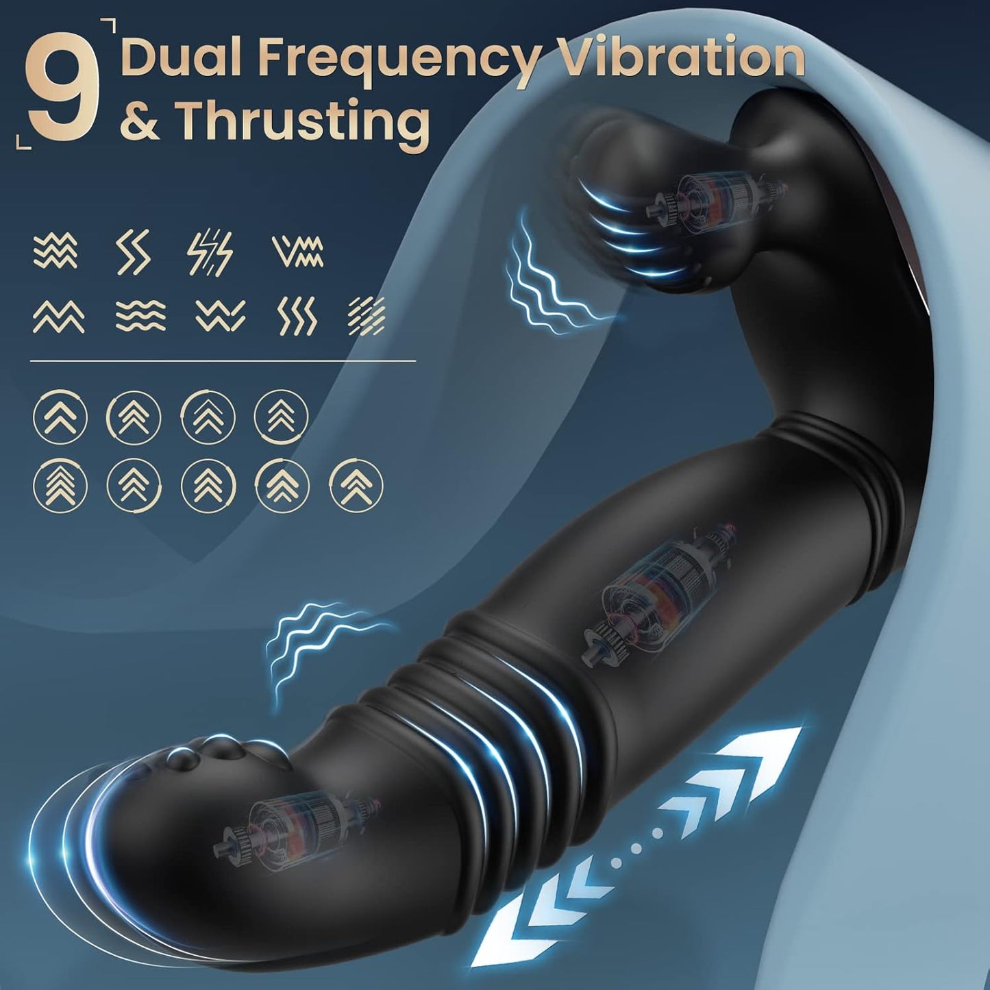ThrustBead Thrusting Prostate Massager 9 Modes Remote Waterproof - SinfulX - Personal Care > Sexual Wellness > Prostate Massager