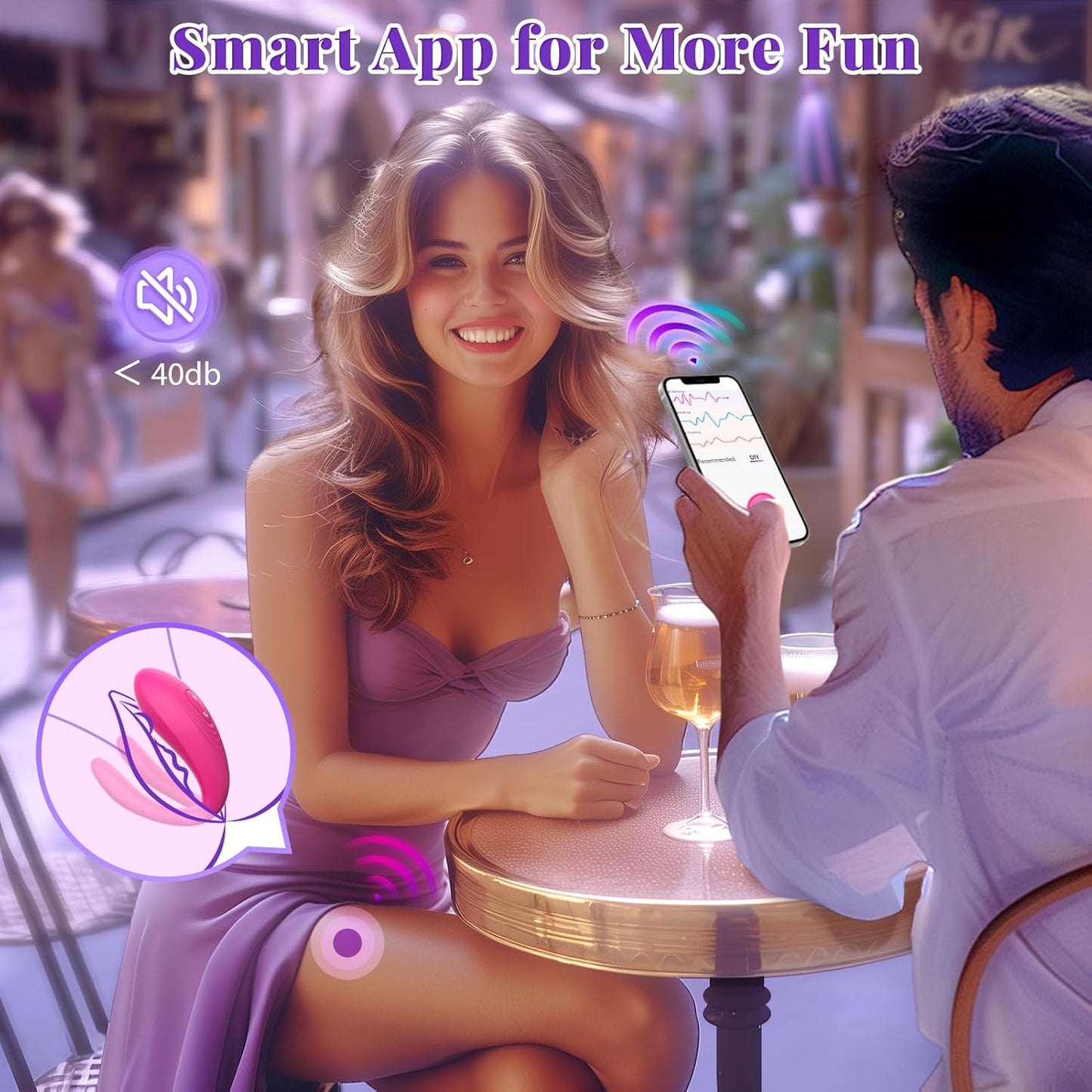 Wearable Remote Control Vibrator -  Adult Sex Toys for Women Couples Female Sex Toy G Spot Vibrators Clitoral Penis Vibrator with 10 Powerful Vibrating Double-Ended Dildos Vibrating Panties