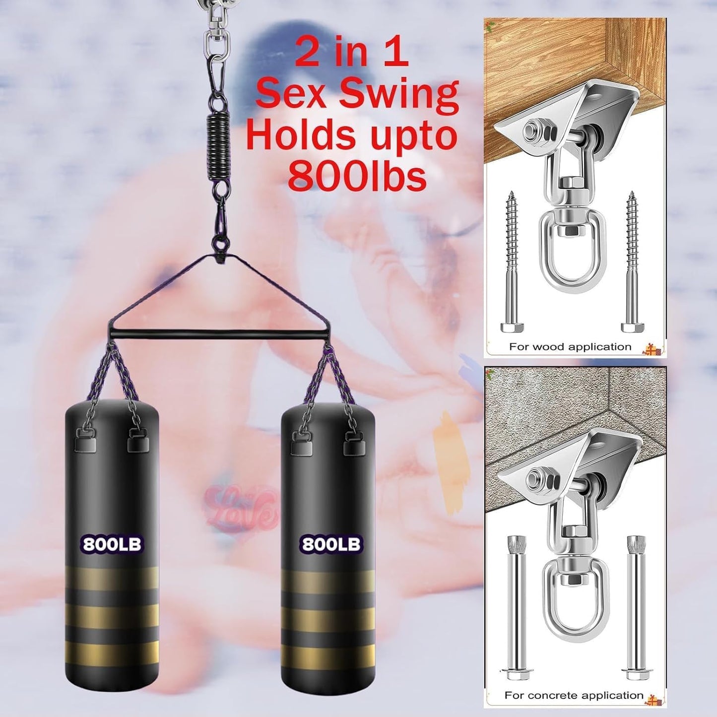 AerisyncX 360° Spinning Sex Swing Heavy Duty - SinfulX - Personal Care > Sexual Wellness > Sex Swing