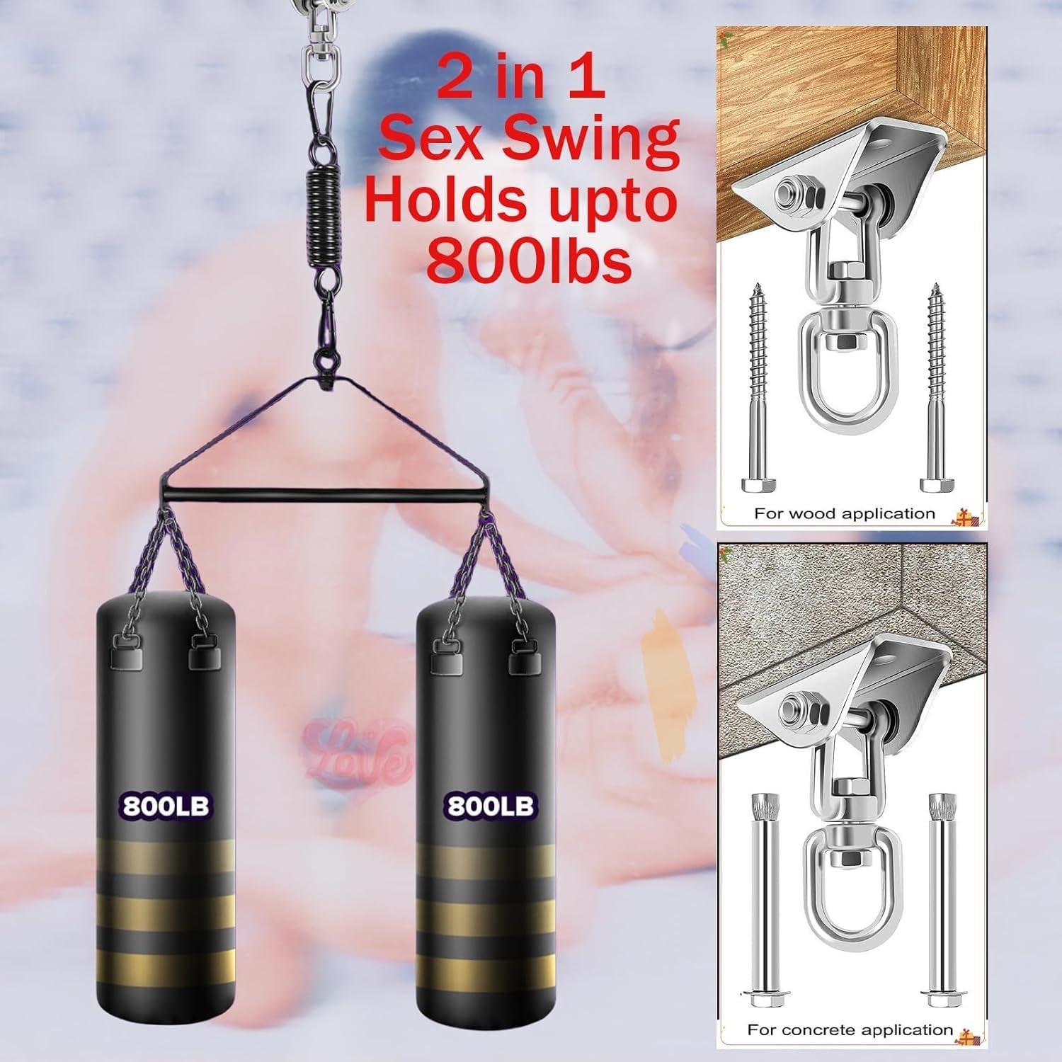 AerisyncX 360° Spinning Sex Swing Heavy Duty - SinfulX - Personal Care > Sexual Wellness > Sex Swing