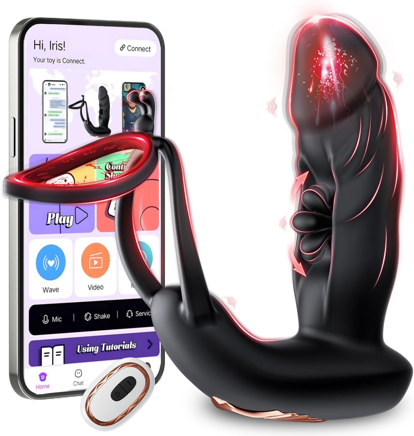 FlapCore Prostate Massager Cock Ring 10 Modes Flapping - SinfulX - Personal Care > Sexual Wellness > Prostate Massager Cock Ring