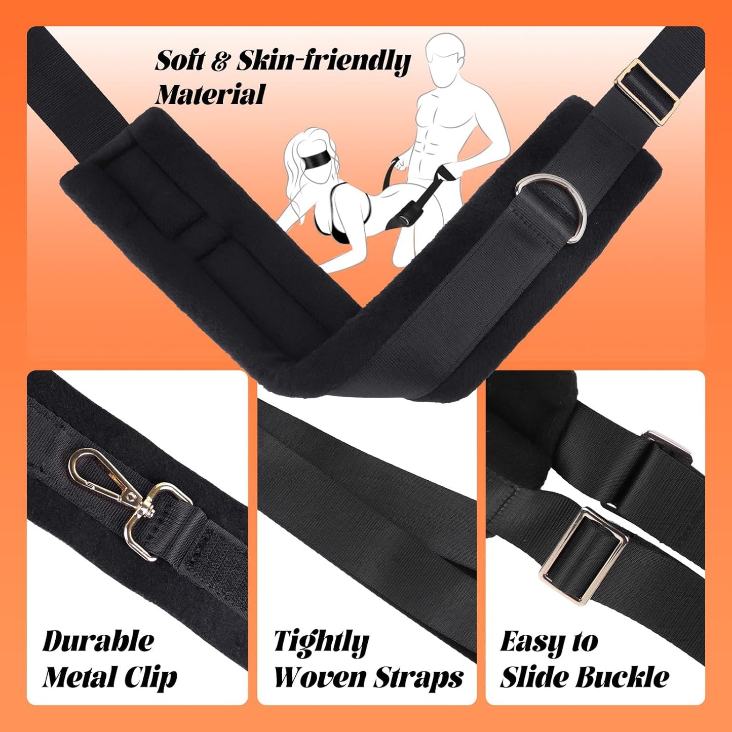 SlingForm BDSM Sex Sling Harness Kit Adjustable - SinfulX - Personal Care > Sexual Wellness > Sex Sling