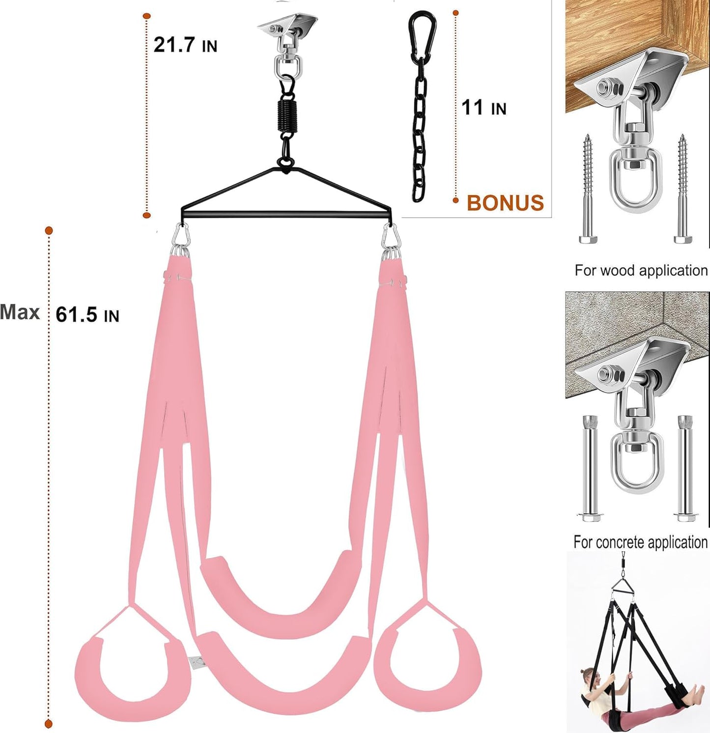 AeroLuxe 360° Sex Swing with Stand & Plush Cushions - SinfulX - Personal Care > Sexual Wellness > Sex Swing