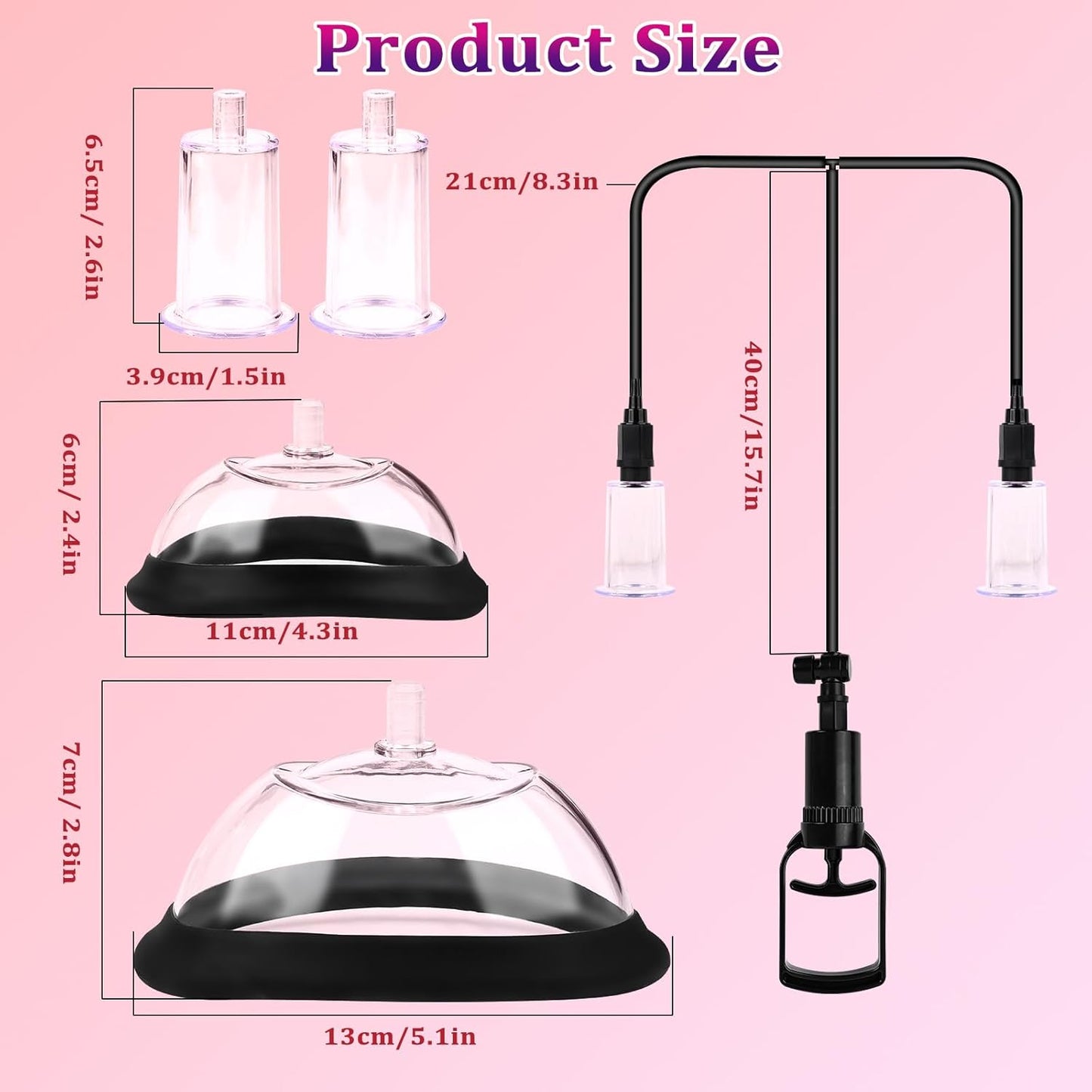 SuctionBloom Pussy Pump & Nipple Suction Kit 4 Cups - SinfulX - Personal Care > Sexual Wellness > Pussy Pump