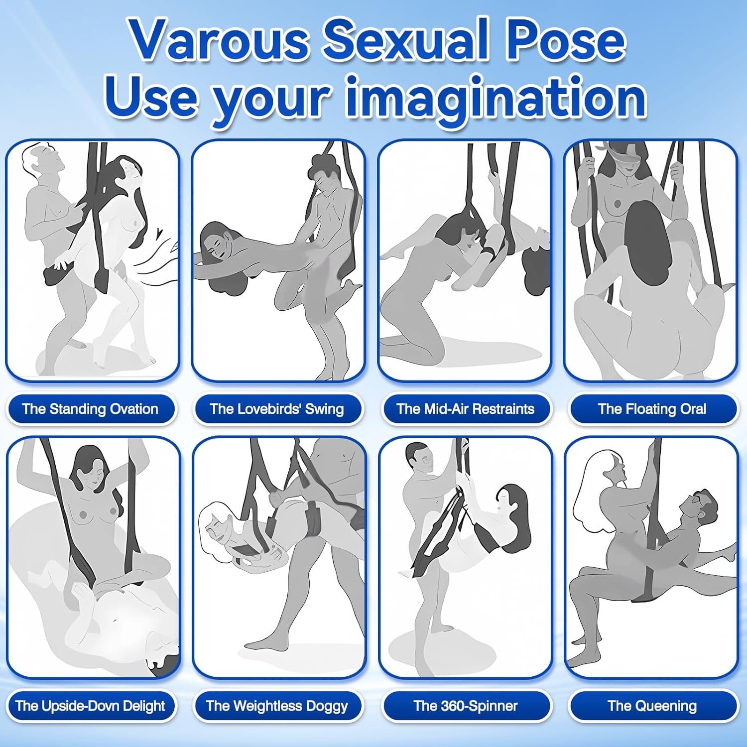 VirexaX 360° Ceiling Sex Swing Wide Cushion - SinfulX - Personal Care > Sexual Wellness > Sex Swing