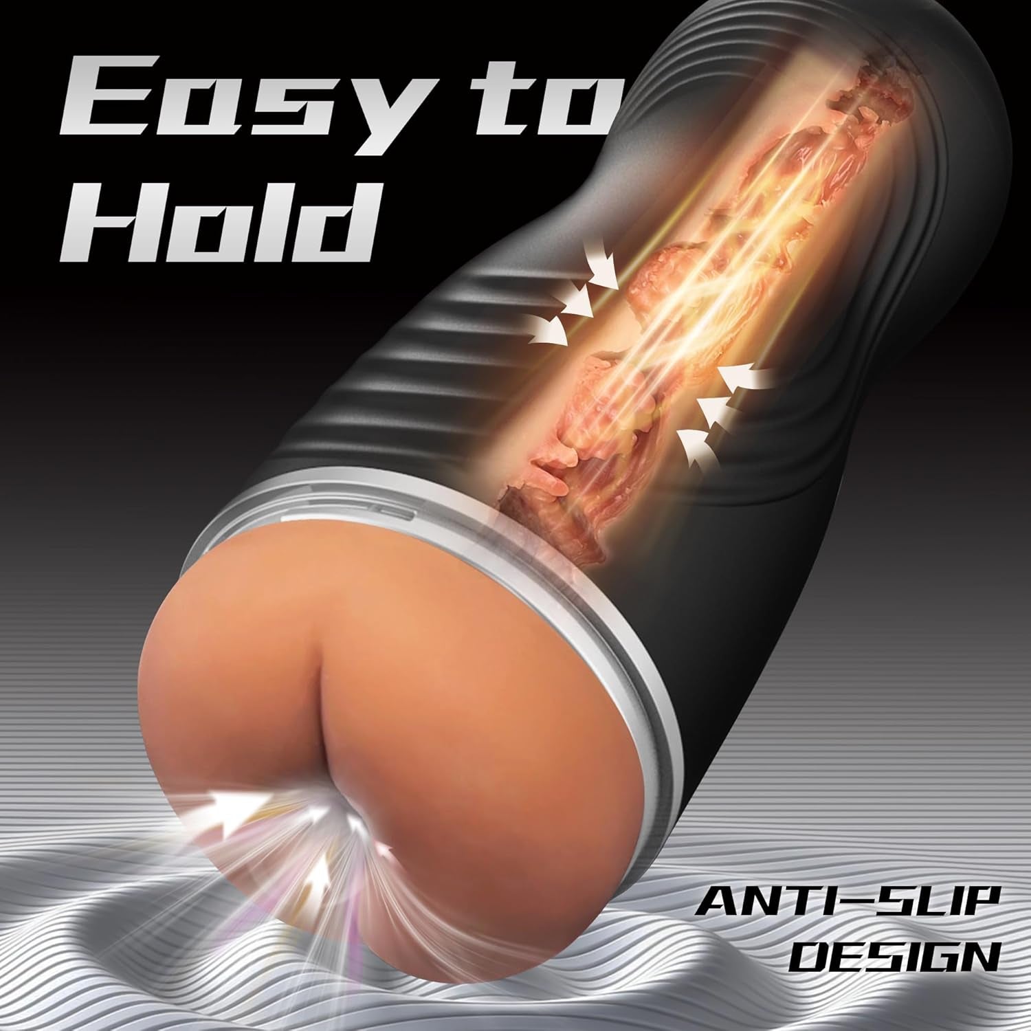 Anal Male Masturbator Cup Sex Toys for Men, Realistic Anal Sex with 8.5In Depth Pocket Pussy Stroker, Man Masturbation Cup for Penis Stimulator, Portable Pocket Pussies Ass for Blowjob Sex Machine - SinfulX - 