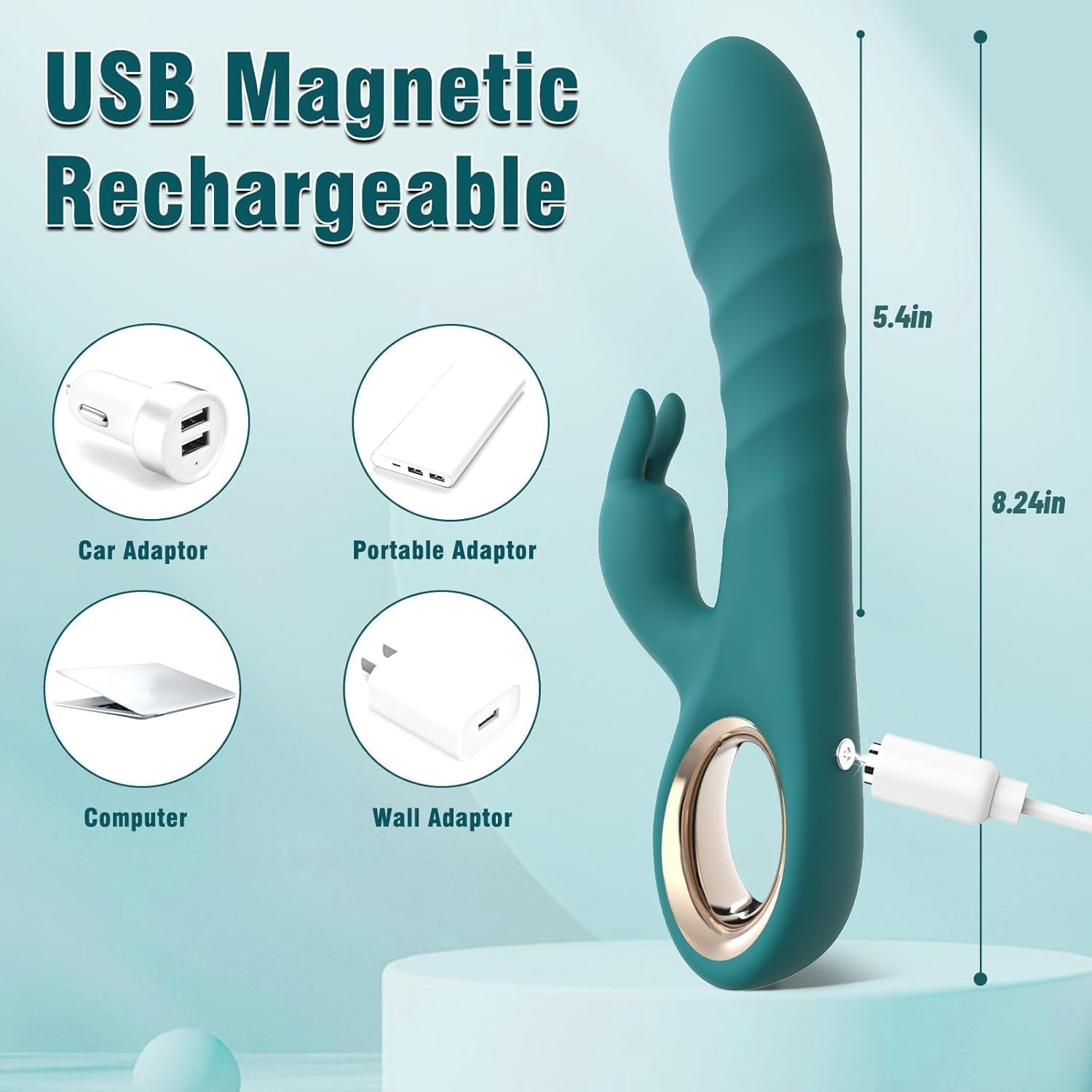 ThrustAura Thrusting Rabbit Vibrator 3 Motor 10 Modes Waterproof - SinfulX - 