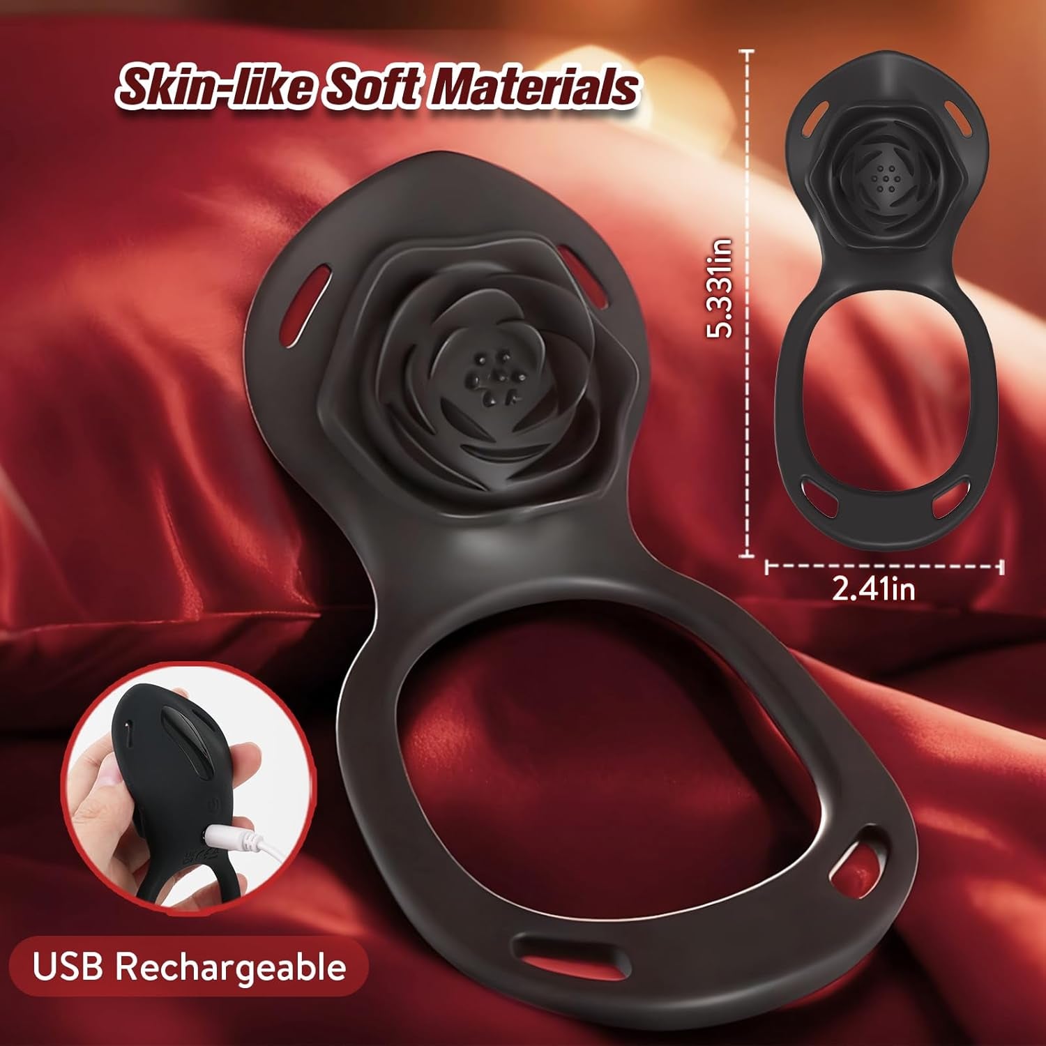 SilentBloom Wearable Clit Vibrator App Remote Quiet Waterproof - SinfulX - Personal Care > Sexual Wellness > Couples Cock Ring