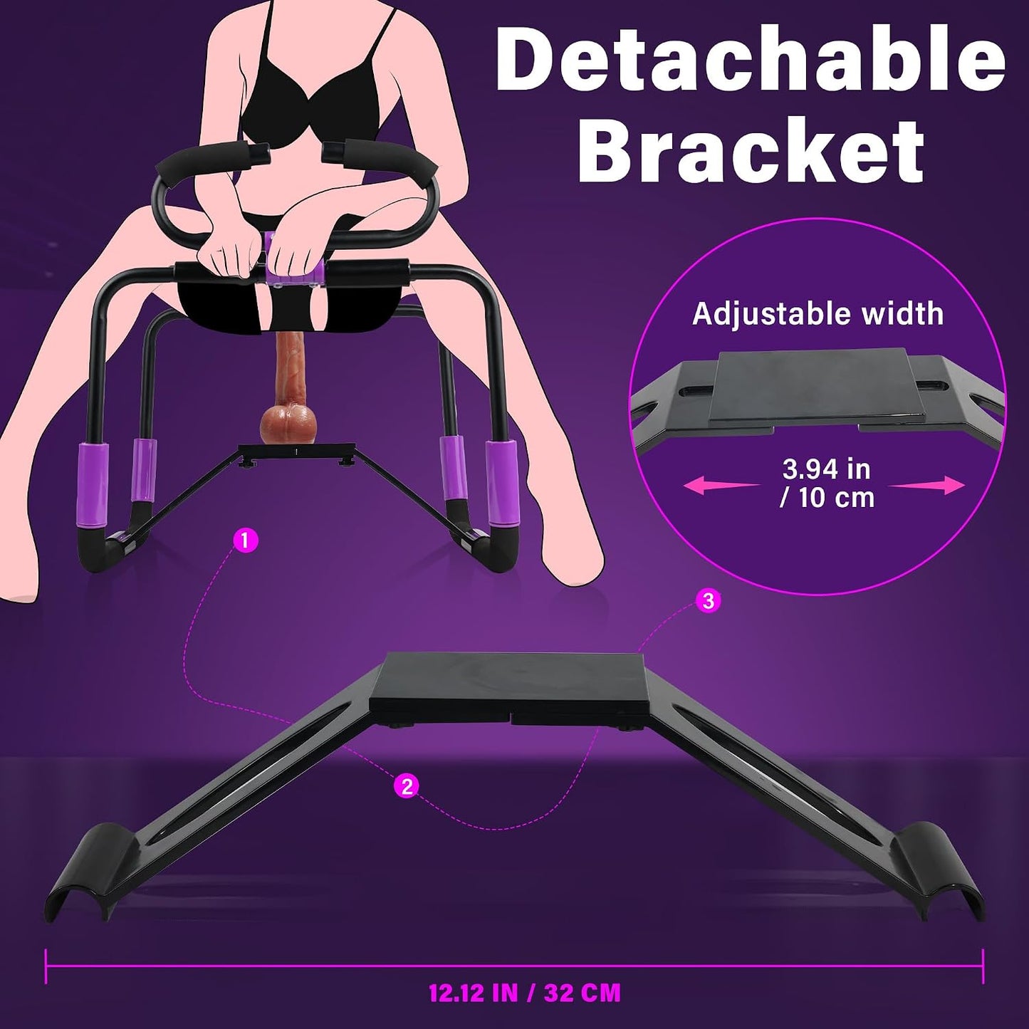 Foldable Sex Chair No Assembly Design with Thrusting Dildo Wireless Control