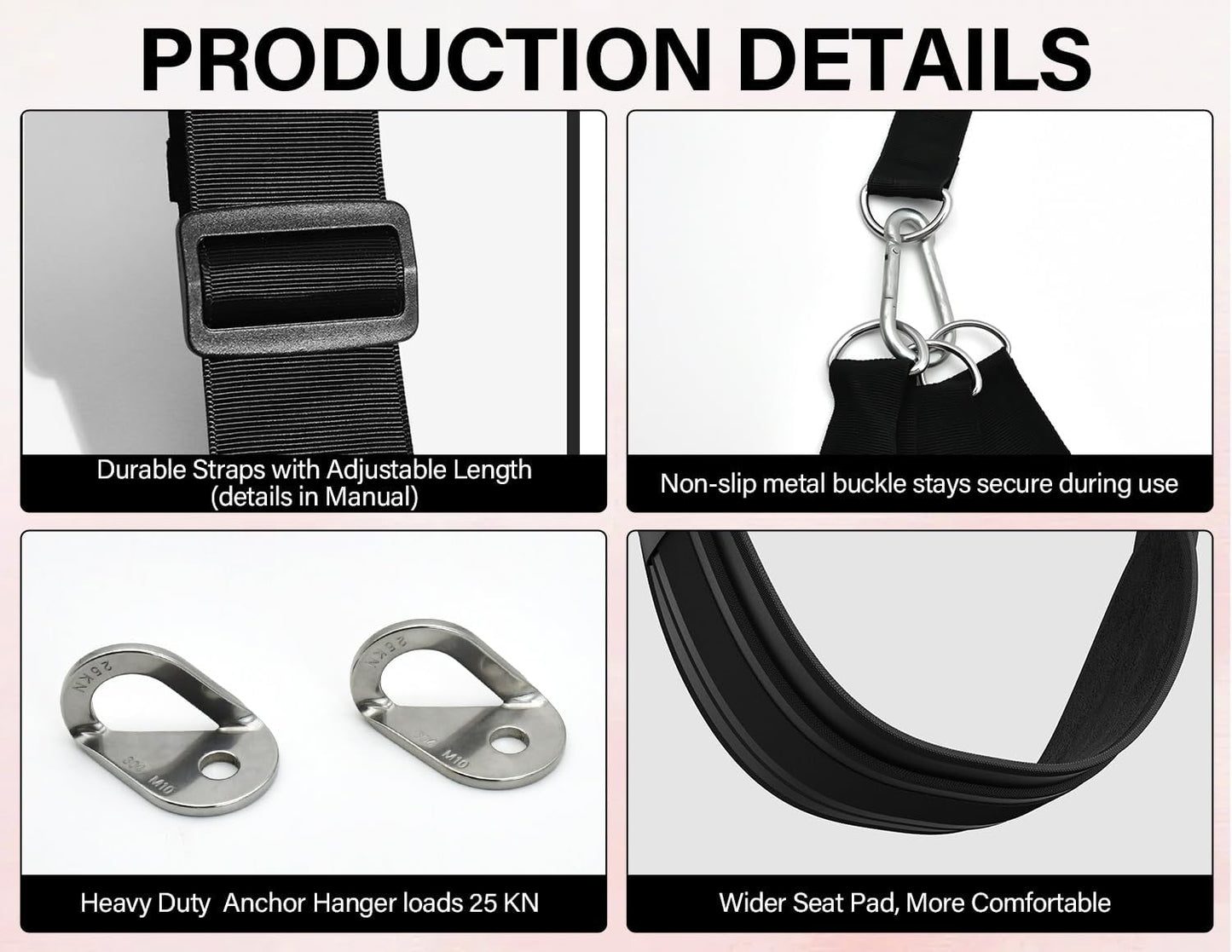 ElarisX Adjustable Door Swing with Handles - SinfulX - Personal Care > Sexual Wellness > Sex Swing