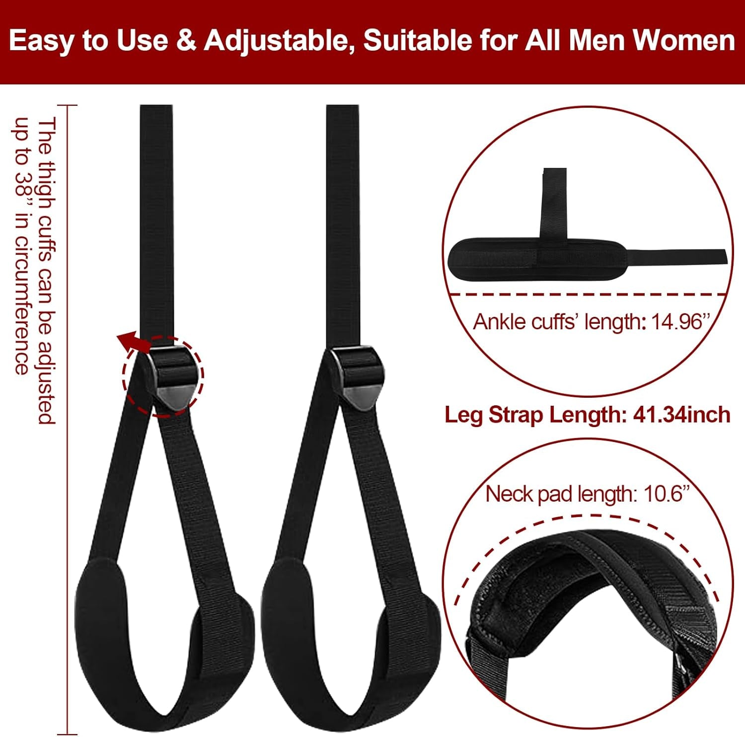 OpenForm Adjustable Sex Sling BDSM Kit Cuffs - SinfulX - Personal Care > Sexual Wellness > Sex Sling