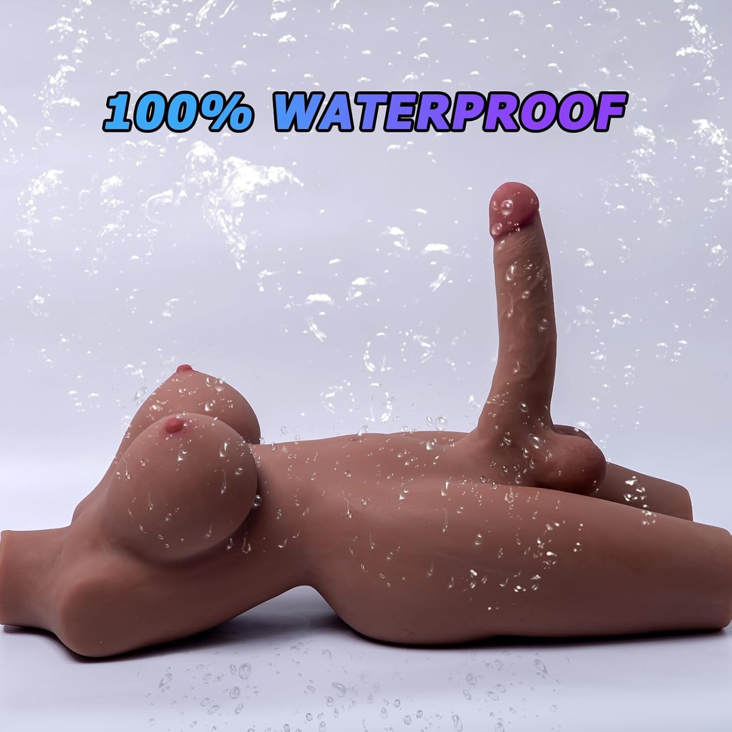 18.7Lb Realistic Sex Doll Sex Toys Masturbation Toys Shemale Full - Size Torso for Women with Huge Dildo Soft Body Trans with Big Penis Male Masturbator Adult Toys for Men - Brown - SinfulX - 