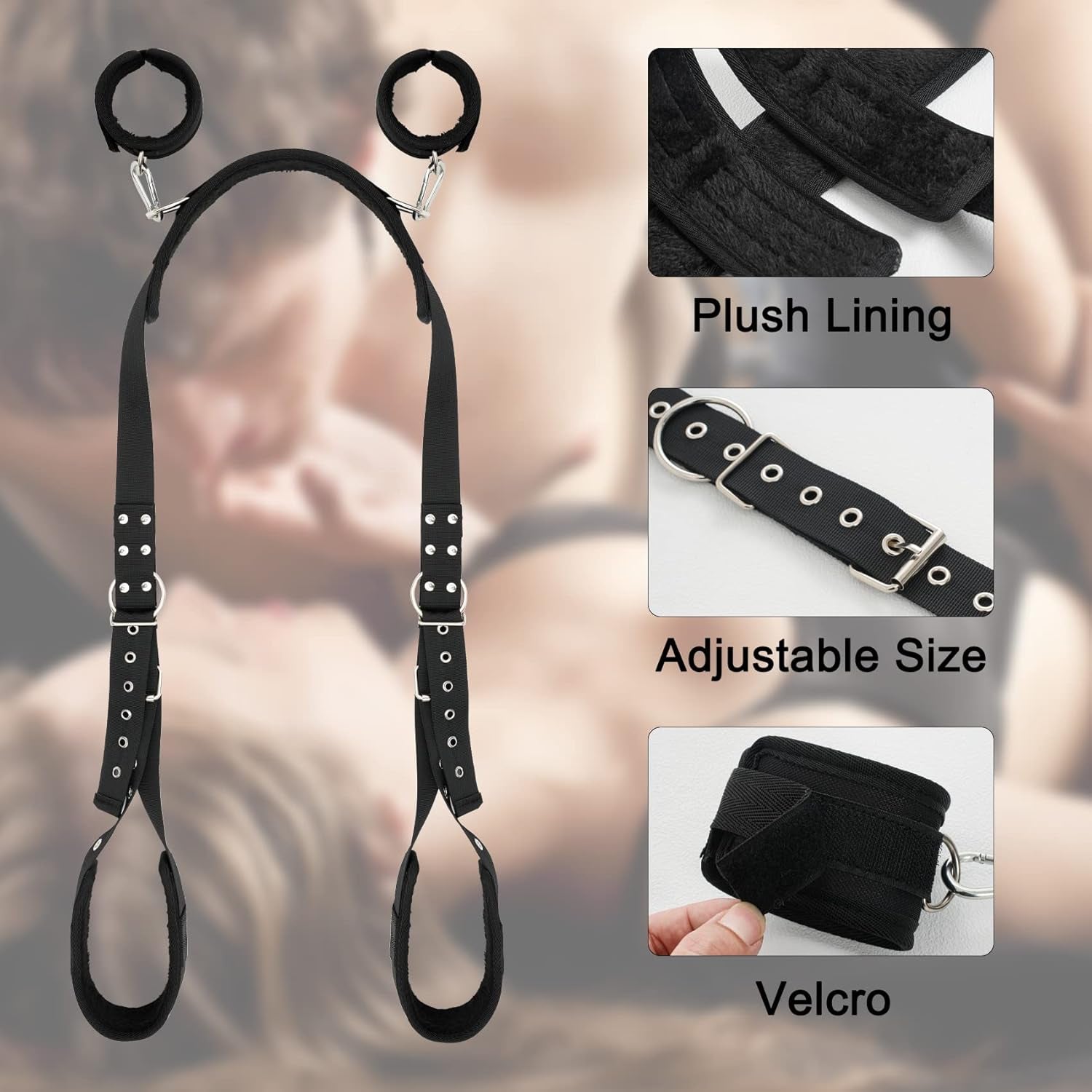 SoftBound BDSM Sling Restraint Kit Cuffs Blindfold - SinfulX - Personal Care > Sexual Wellness > Sex Sling