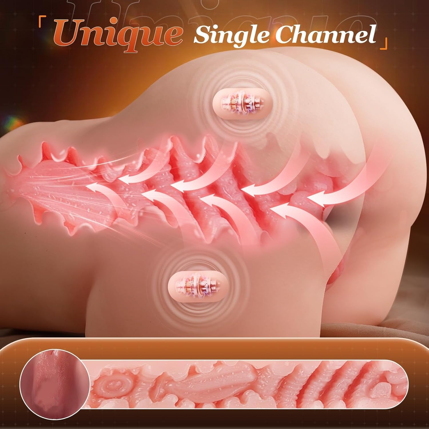TitanCurve 15LB Realistic Butt Masturbator Suction Vibration - SinfulX - Personal Care > Sexual Wellness > Male Suction Vibrator