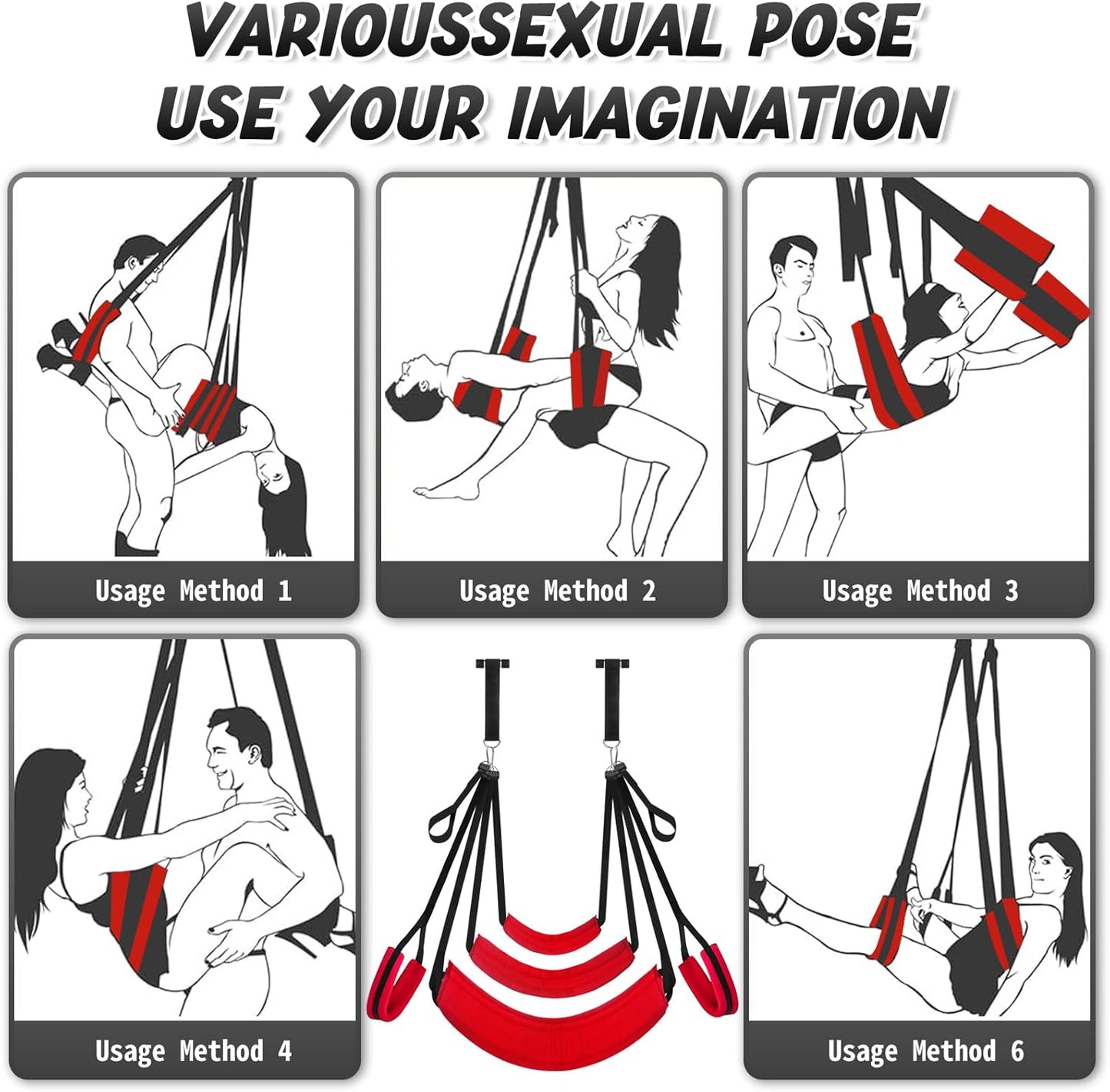 ScarletComfort Door Sex Swing Adjustable Cushioned - SinfulX - 