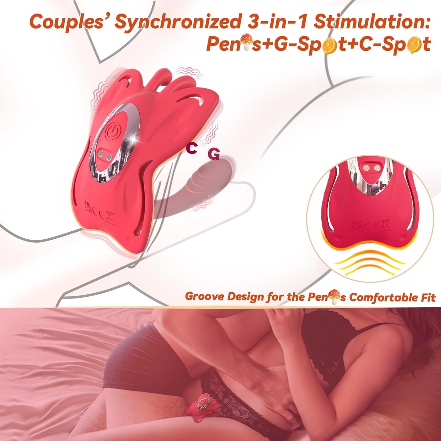 ButterflySync APP Butterfly Couple Panty Vibrator 9 Modes - SinfulX - Personal Care > Sexual Wellness > Panty Vibrator